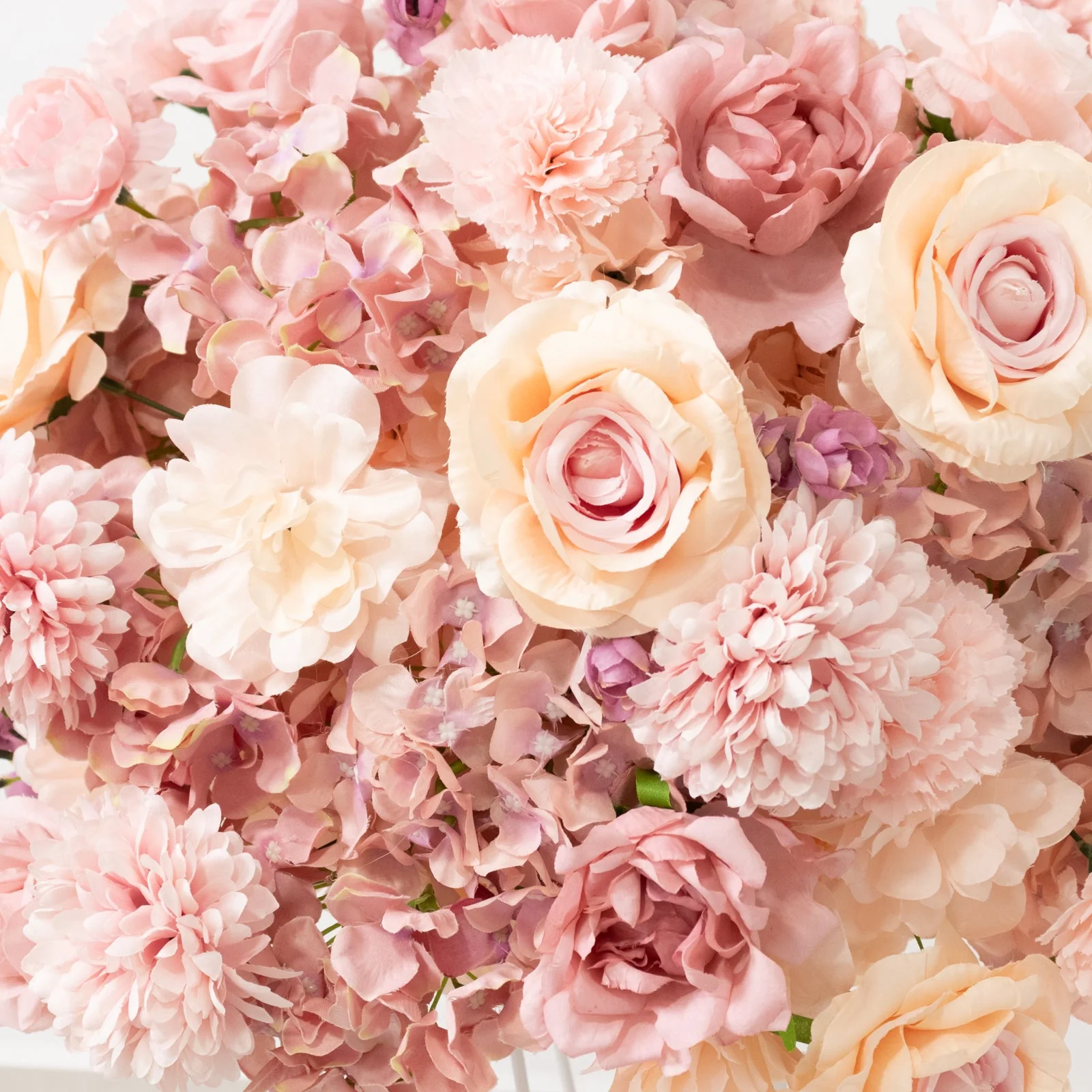 Pre-Arranged Silk Floral Centerpiece in Dusty Rose, 22" Artificial Rose, Hydrangea & Chrysanthemum Flower Ball Bouquet for Event, Wedding - Image 8