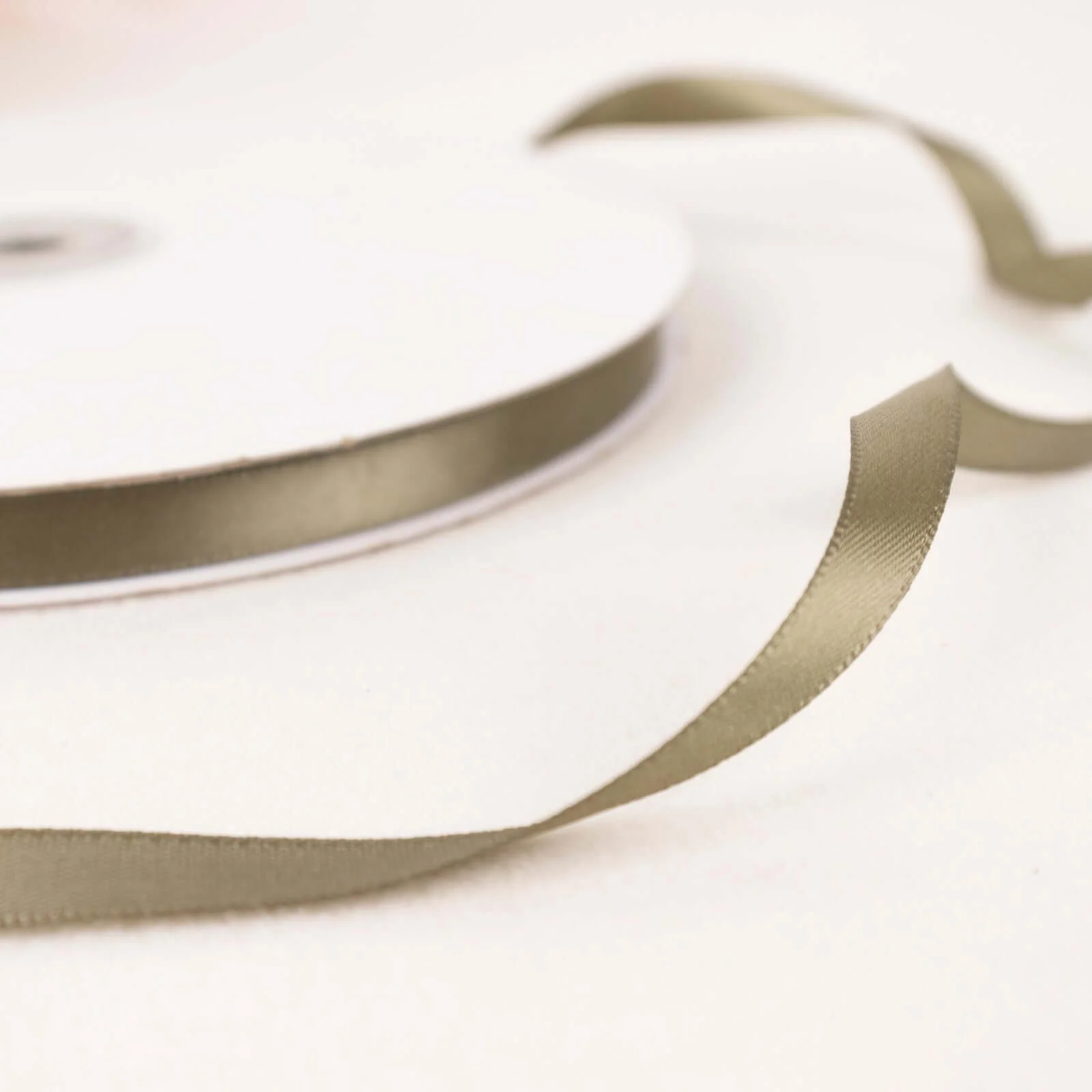 Dusty Sage Green Single Face Decorative Satin Ribbon 100 Yards 3/8" - Image 3
