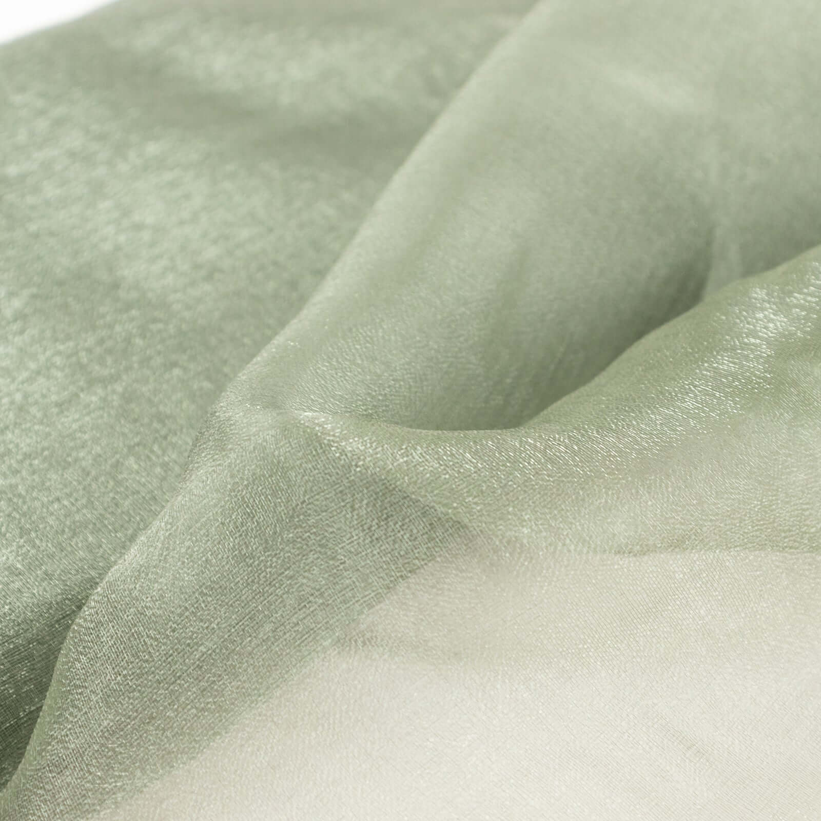 Dusty Sage Green Solid Sheer Chiffon Fabric Bolt, DIY Voile Drapery Fabric 54"x10yd - Image 2
