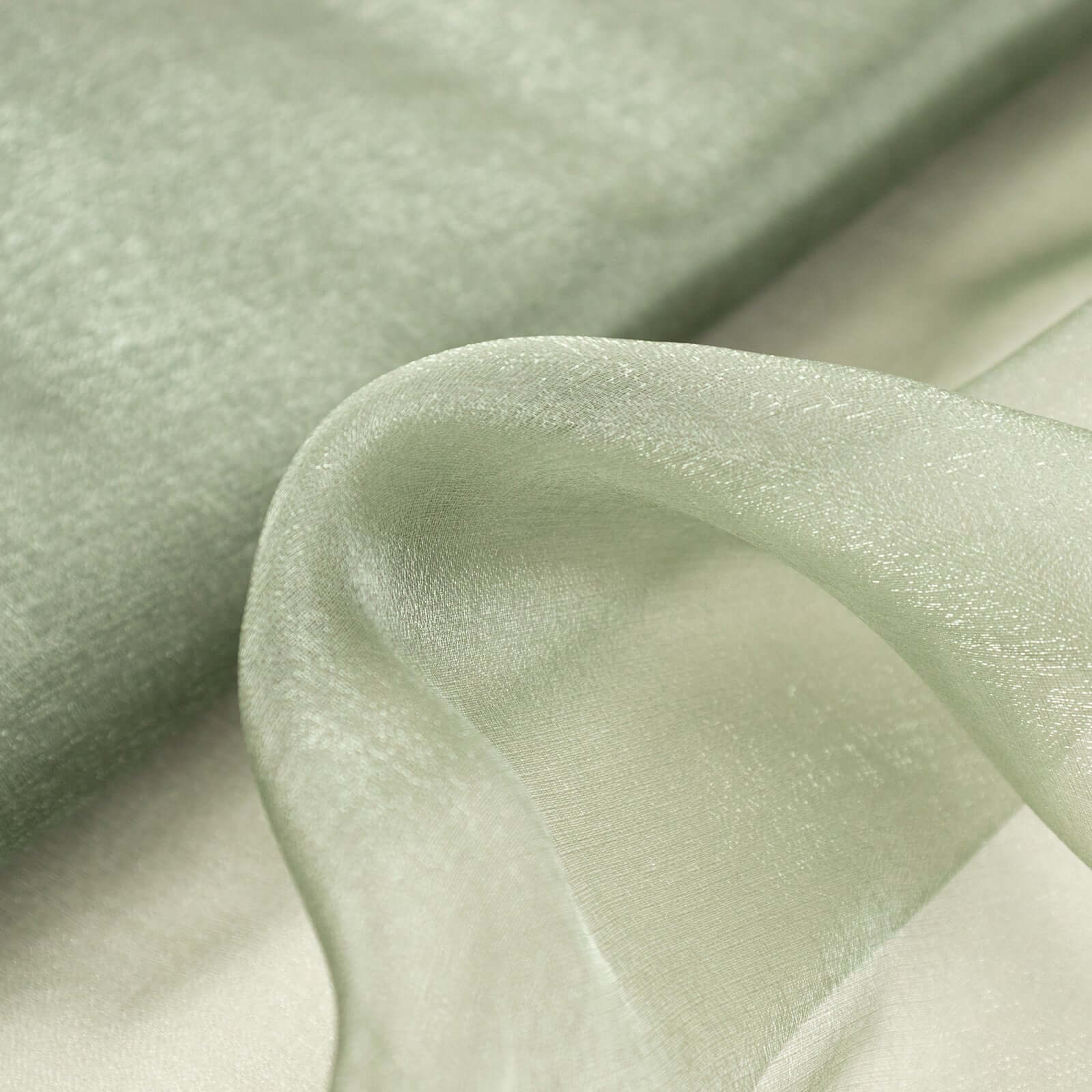 Dusty Sage Green Solid Sheer Chiffon Fabric Bolt, DIY Voile Drapery Fabric 54"x10yd - Image 3