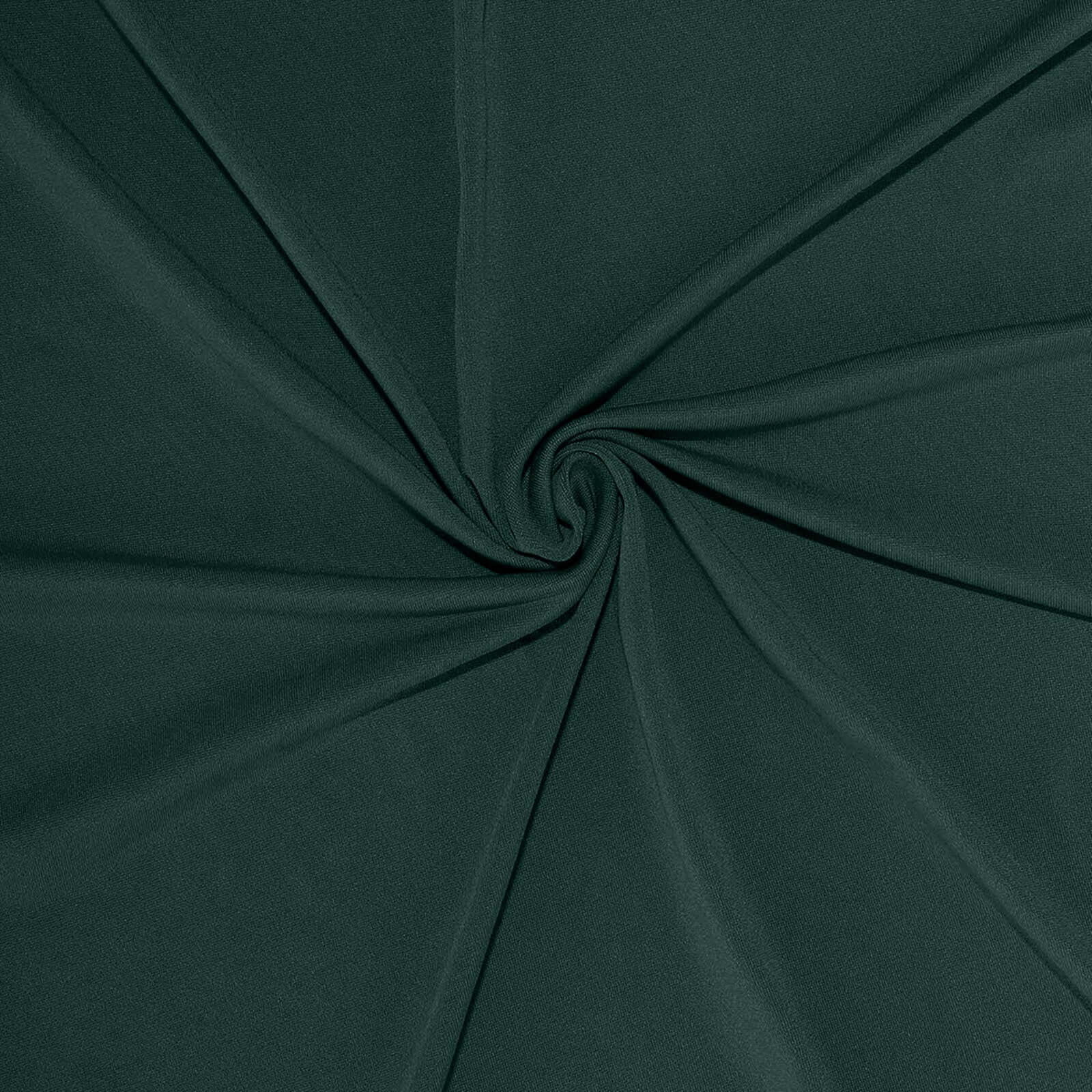 Hunter Emerald Green 4-Way Stretch Spandex Backdrop Drape Curtain, Wrinkle Free Event Divider Panel with Rod Pockets - 5ftx18ft - Image 8