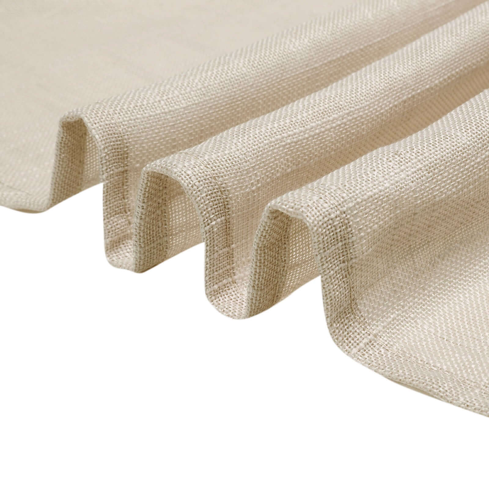 Faux Linen Rectangular Tablecloth 60"x102" Beige - Slubby Textured & Wrinkle Resistant Table Cover - Image 8