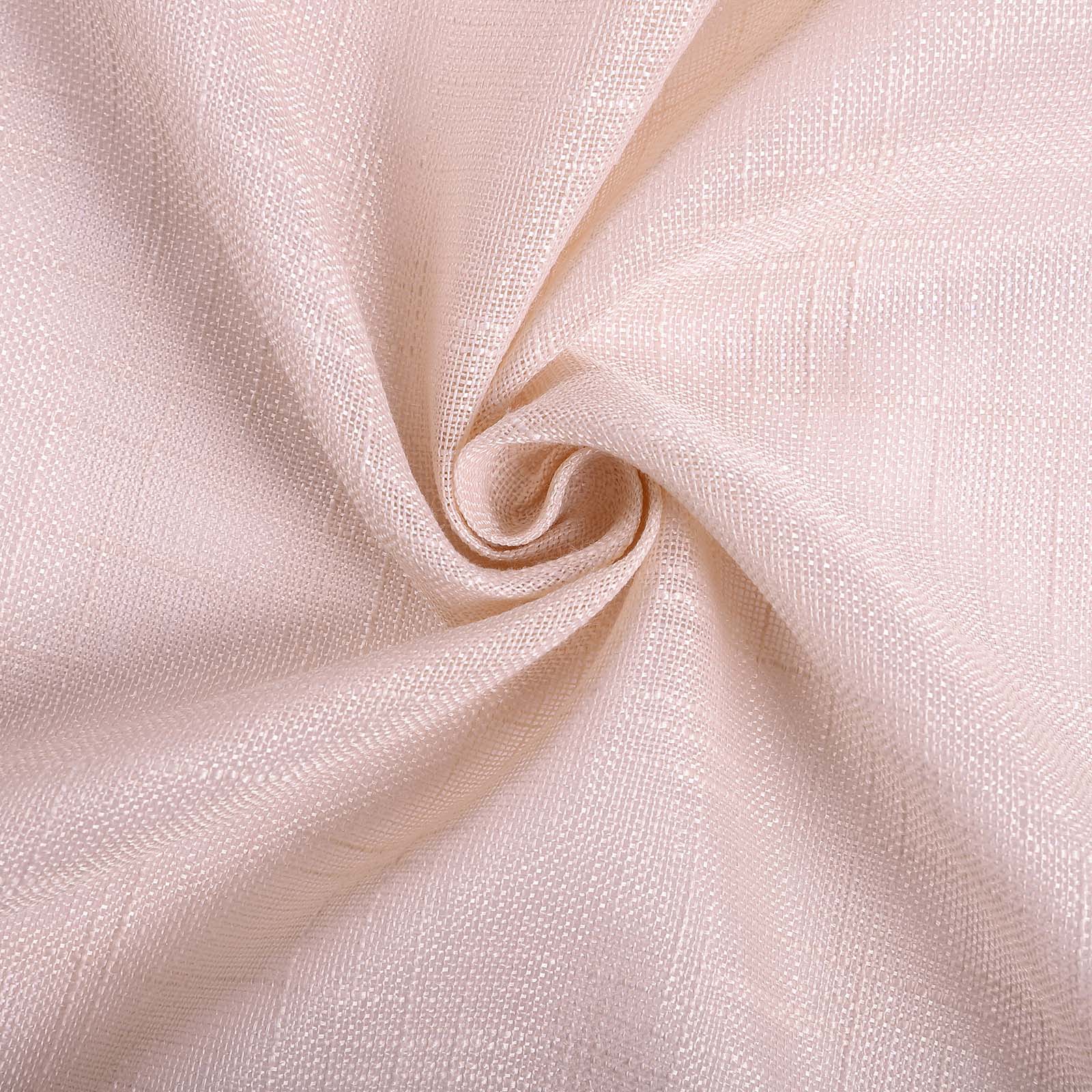 Faux Linen Rectangular Tablecloth 90"x132" Blush with Slubby Textured - Wrinkle Resistant & Seamless Table Cover - Image 8