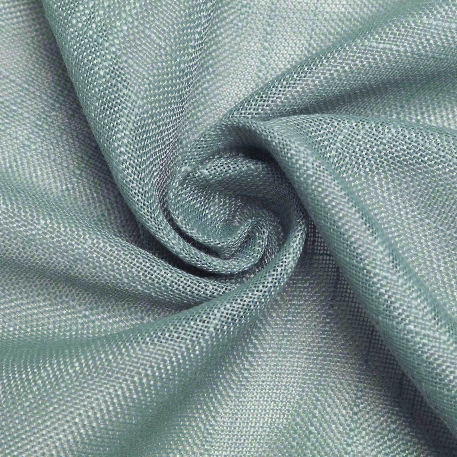 Faux Linen Rectangular Tablecloth 90"x132" Dusty Blue with Slubby Textured - Wrinkle Resistant & Seamless Table Cover - Image 8
