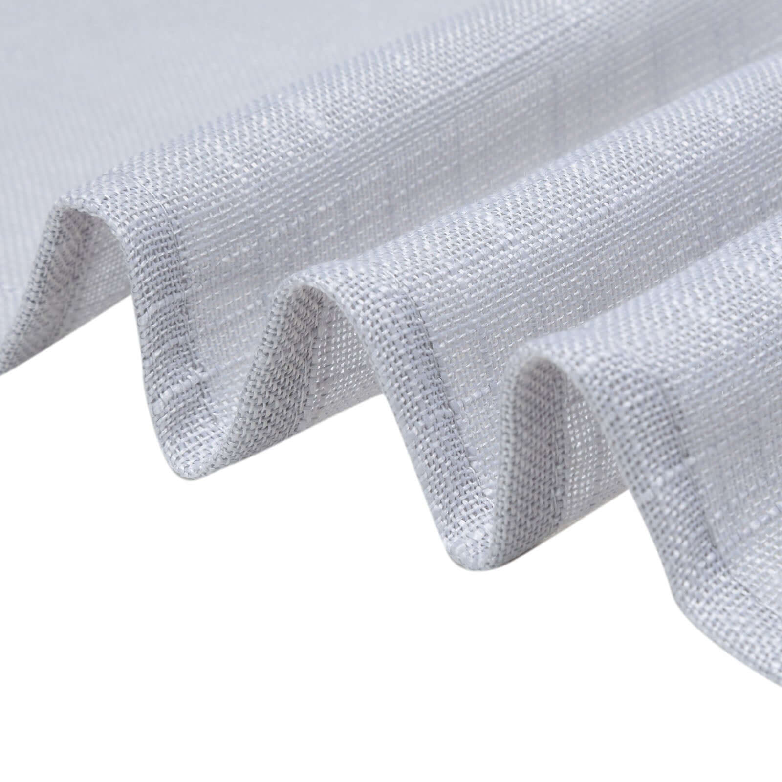 Faux Linen Table Runner 12"x108" Silver - Slubby Textured & Wrinkle Resistant - Image 12