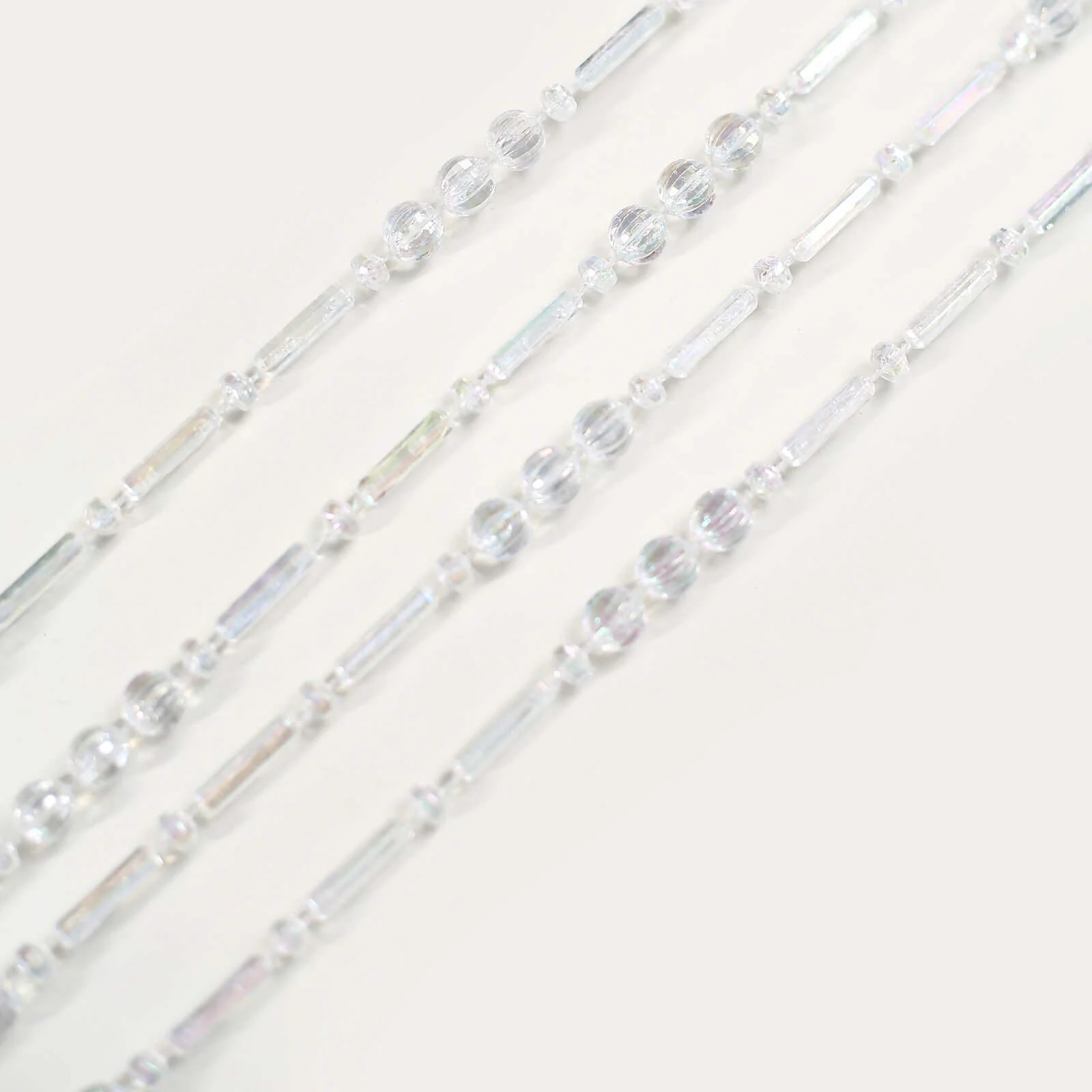 Faux Pearl Beaded Chair Back Garland Sash 16" Iridescent Gatsby-Inspired Design - Pre-Tied Pearl String for Chiavari Chairs - Image 2