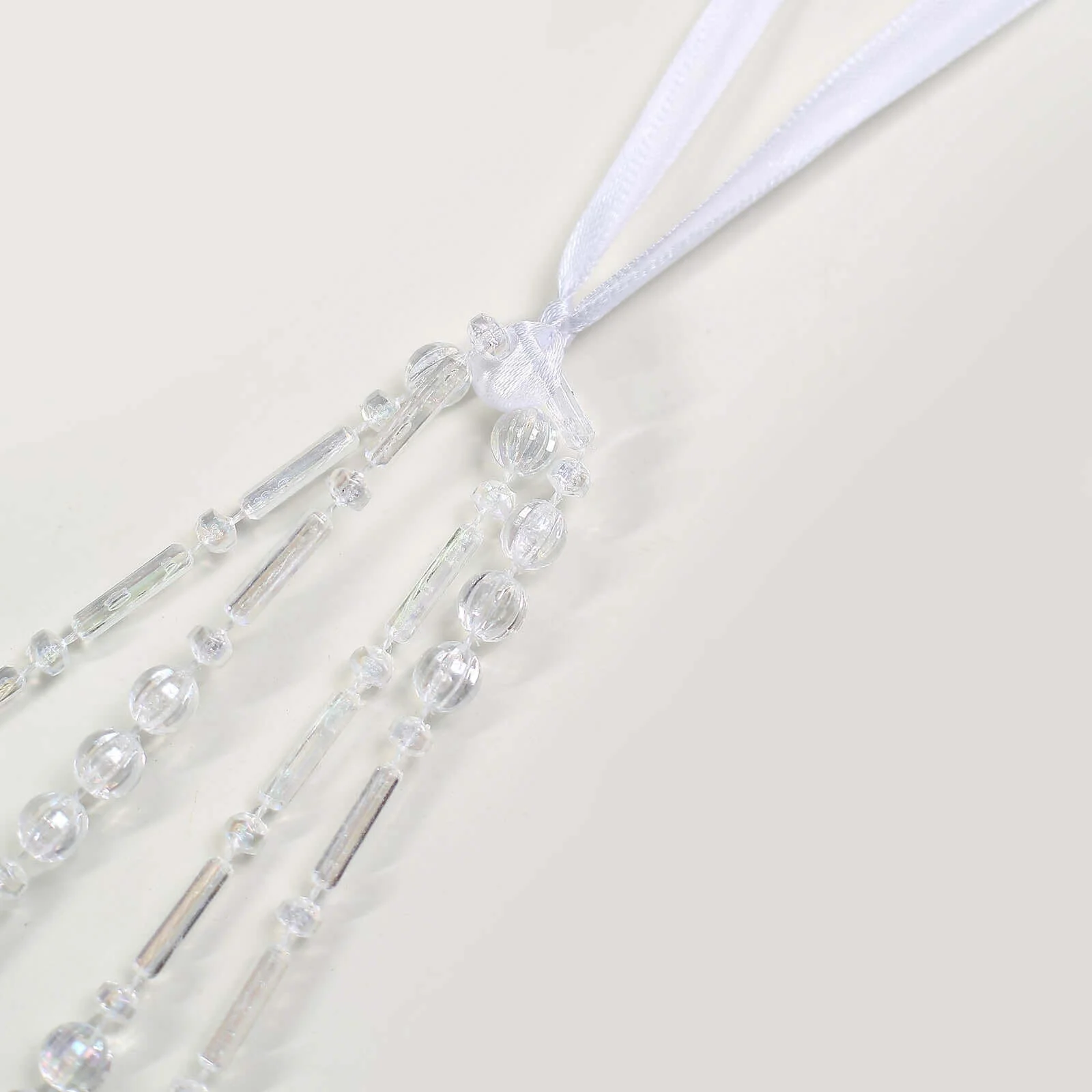 Faux Pearl Beaded Chair Back Garland Sash 16" Iridescent Gatsby-Inspired Design - Pre-Tied Pearl String for Chiavari Chairs - Image 8