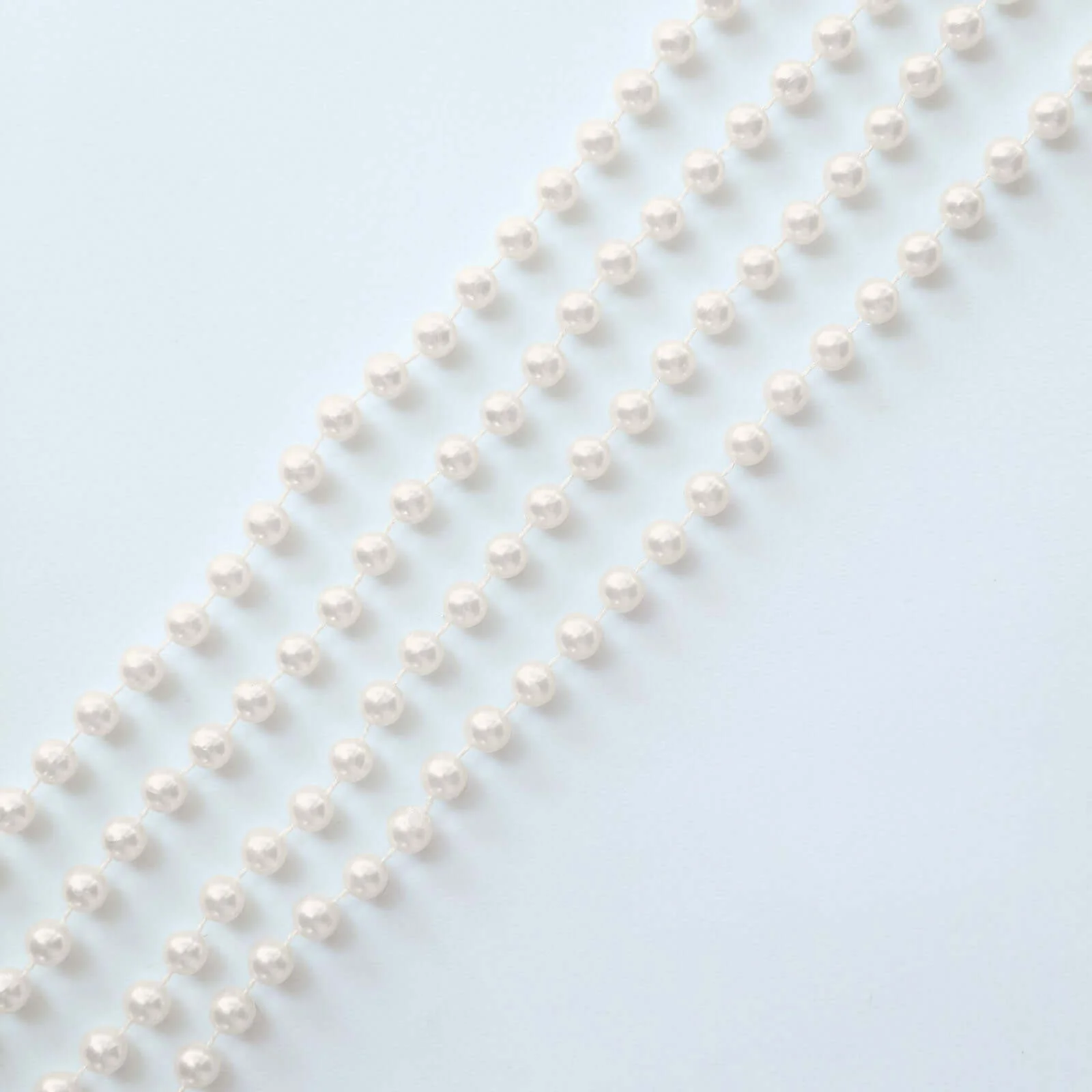 Faux Pearl Beaded Chair Back Garland Sash 16" Ivory Gatsby-Inspired Design - Pre-Tied Pearl String for Chiavari Chairs - Image 5