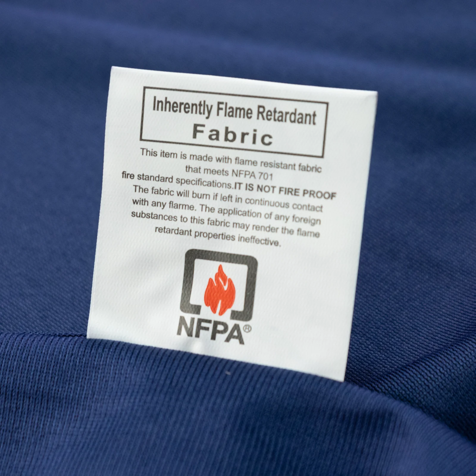 Fire Retardant 132" Round Scuba Polyester Tablecloth – Navy Blue, Wrinkle Free, Stain Resistant, Seamless Table Cover - Image 2