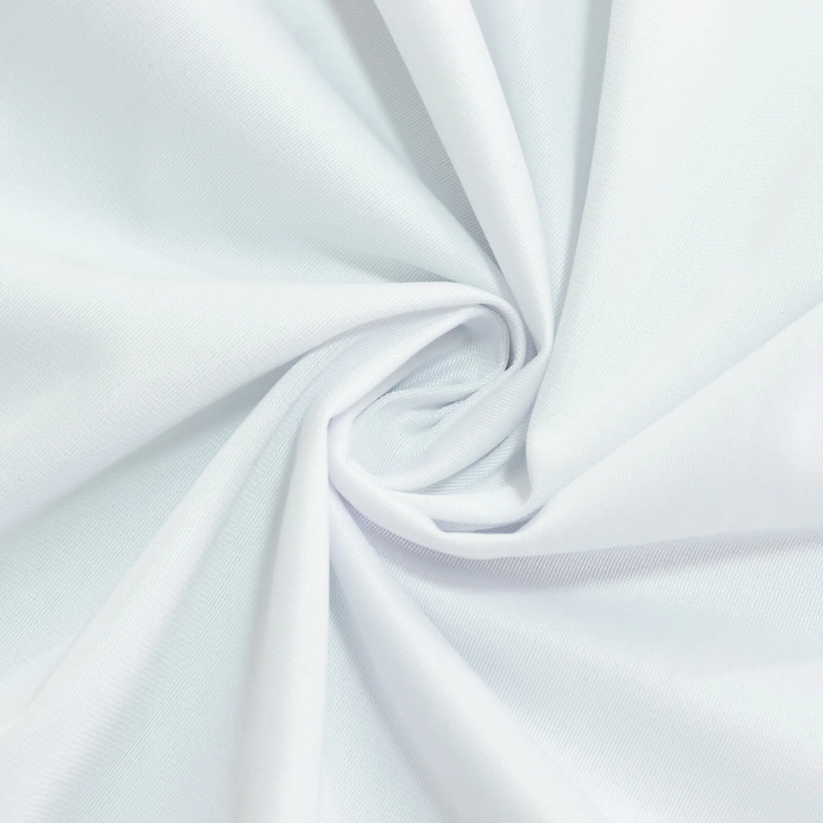 Fire Retardant 132" Round Scuba Polyester Tablecloth – White, Wrinkle Free, Stain Resistant, Seamless Table Cover - Image 7