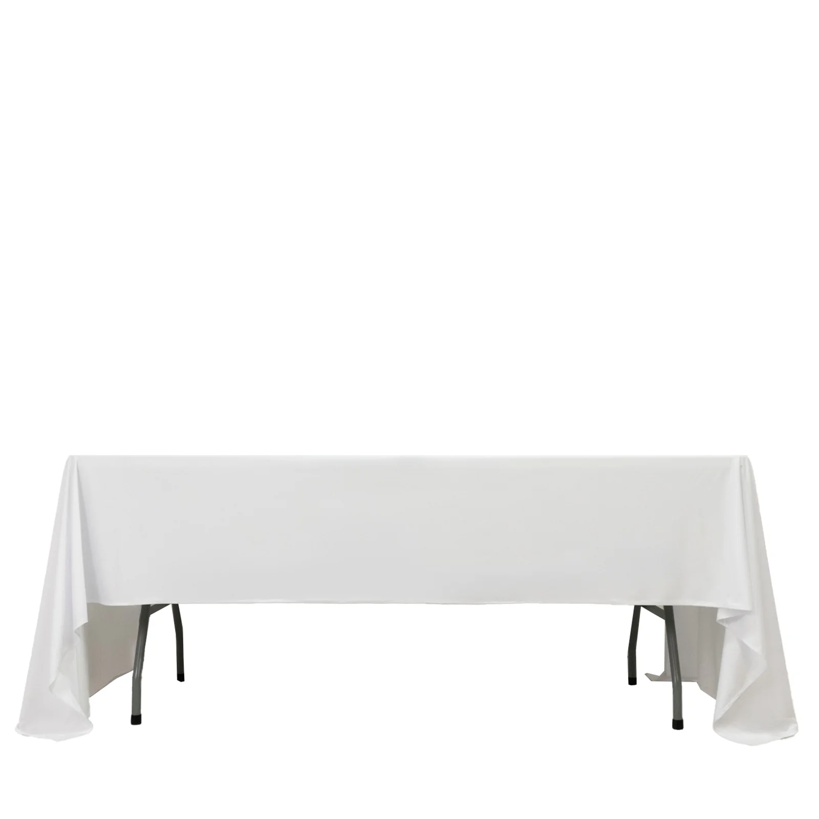 Fire Retardant 60"x126" Rectangle Scuba Polyester Tablecloth – White, Wrinkle Free, Stain Resistant Table Cover - Image 7