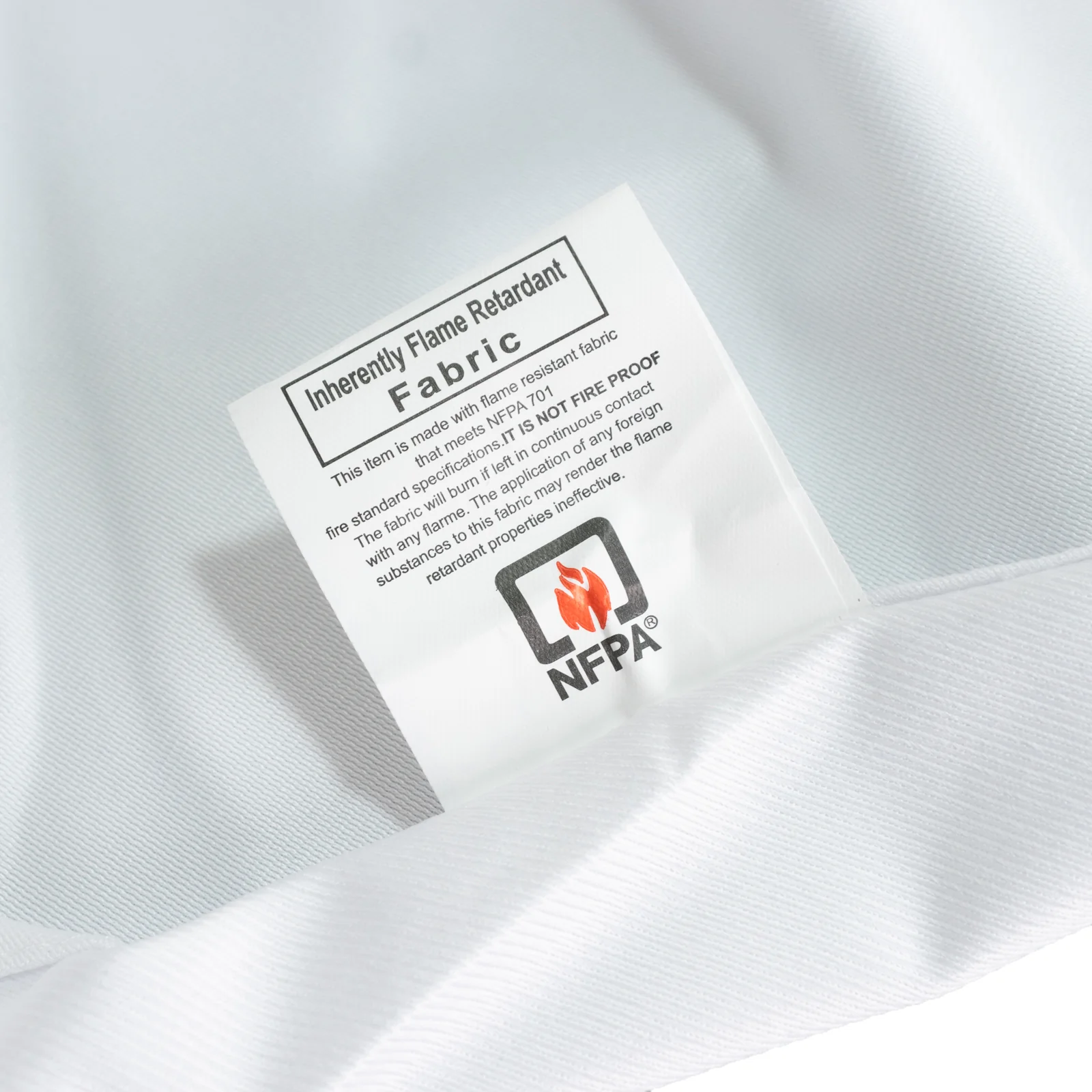 Fire Retardant 90" Round Scuba Polyester Tablecloth – White, Wrinkle Free, Stain Resistant Table Cover - Image 2