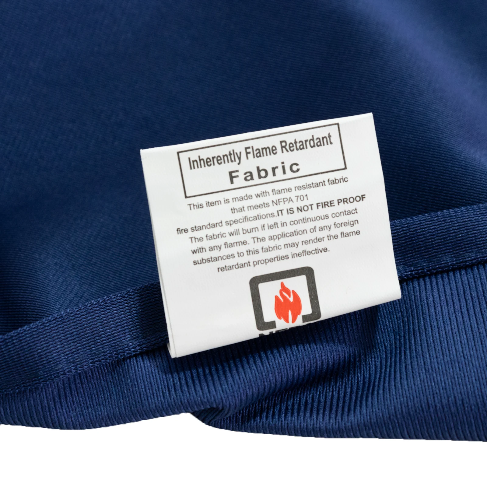 Fire Retardant 90"x156" Rectangle Scuba Polyester Tablecloth – Navy Blue, Wrinkle Free, Stain Resistant, Seamless Table Cover - Image 2