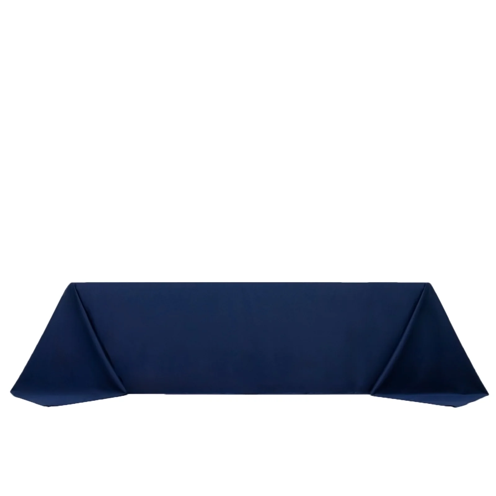 Fire Retardant 90"x156" Rectangle Scuba Polyester Tablecloth – Navy Blue, Wrinkle Free, Stain Resistant, Seamless Table Cover - Image 7