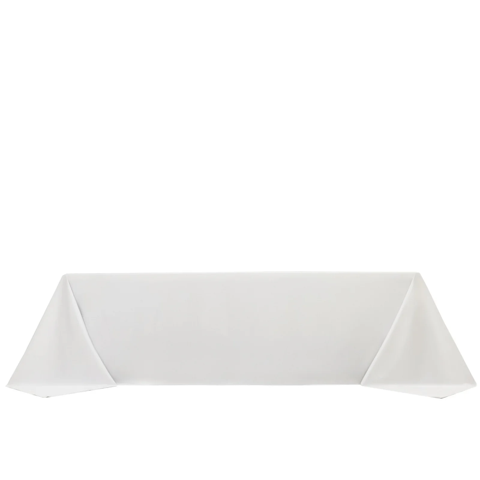 Fire Retardant 90"x156" Rectangle Scuba Polyester Tablecloth – White, Wrinkle Free, Stain Resistant, Seamless Table Cover - Image 7
