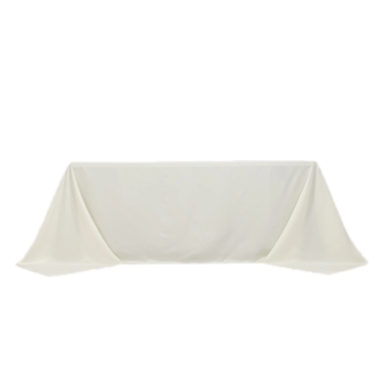 Fire Retardant Premium Polyester Rectangular Tablecloth 90"x132" Ivory - Durable & Seamless Table Cover - Image 12