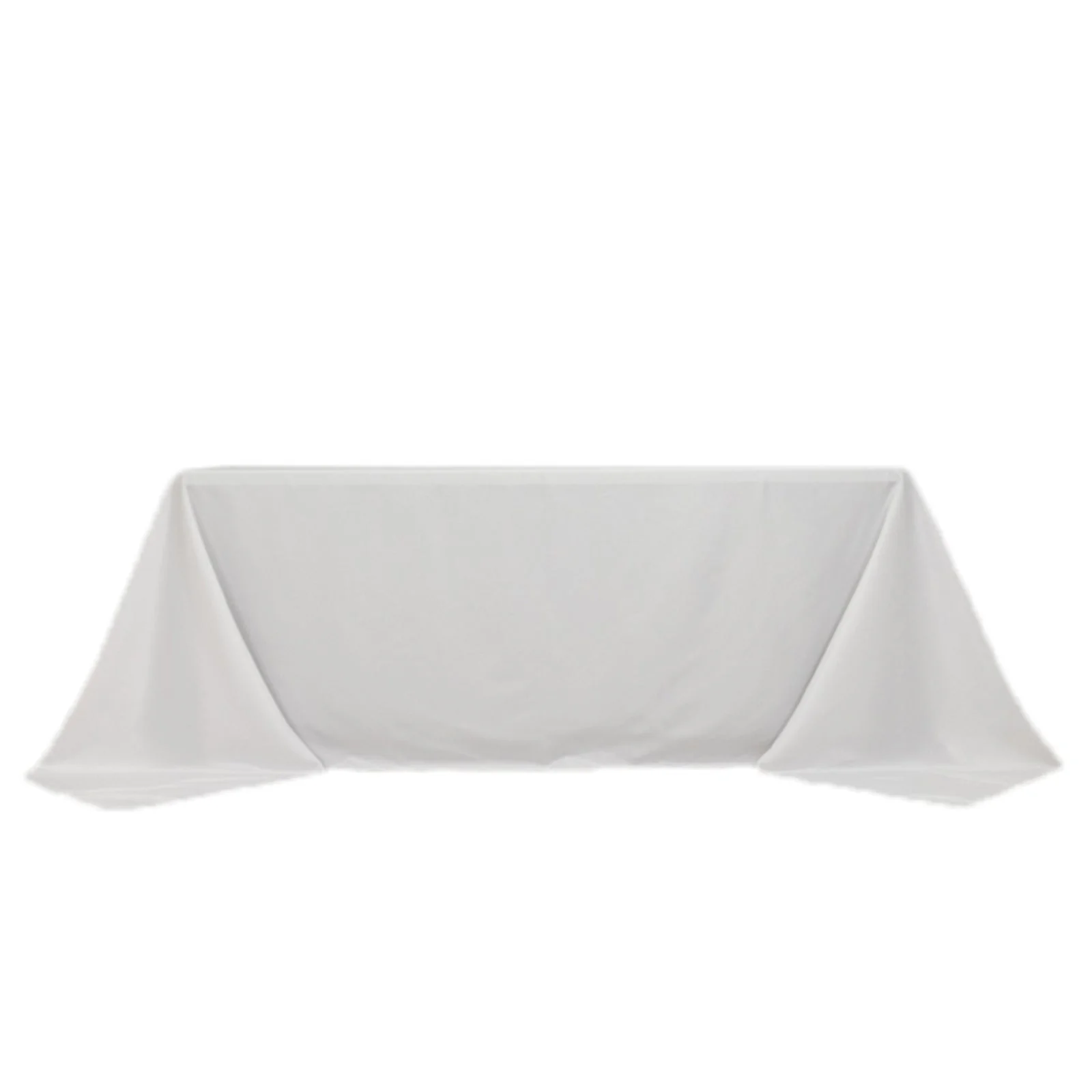 Fire Retardant Premium Polyester Rectangular Tablecloth 90"x132" White - Wrinkle-Resistant and Safety Certified Seamless Table Cover for Events & Gatherings - Image 3