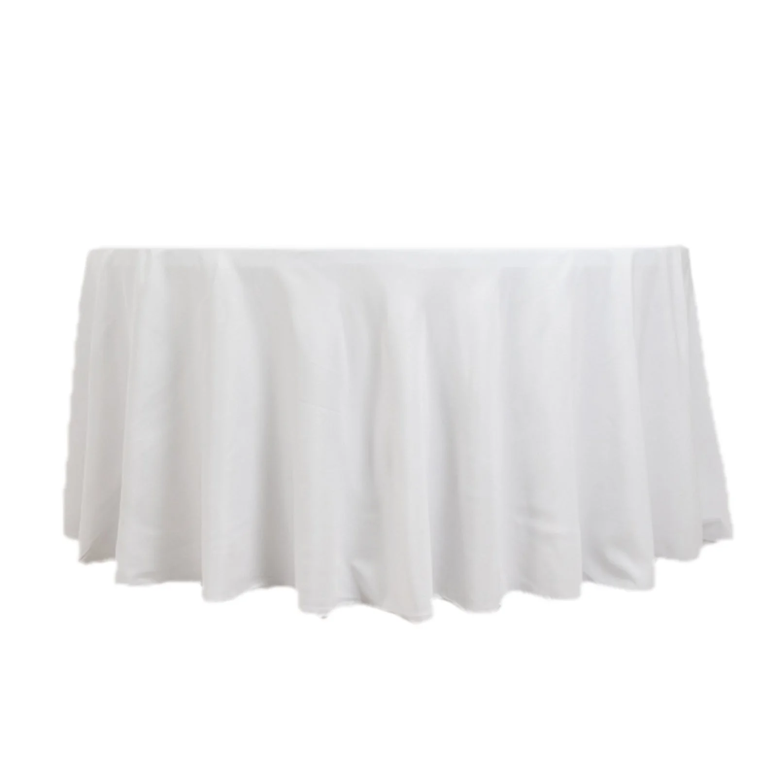 Fire Retardant Premium Polyester Round Tablecloth 120" White - Wrinkle-Resistant and Safety Certified Seamless Table Cover for Events & Gatherings - Image 10