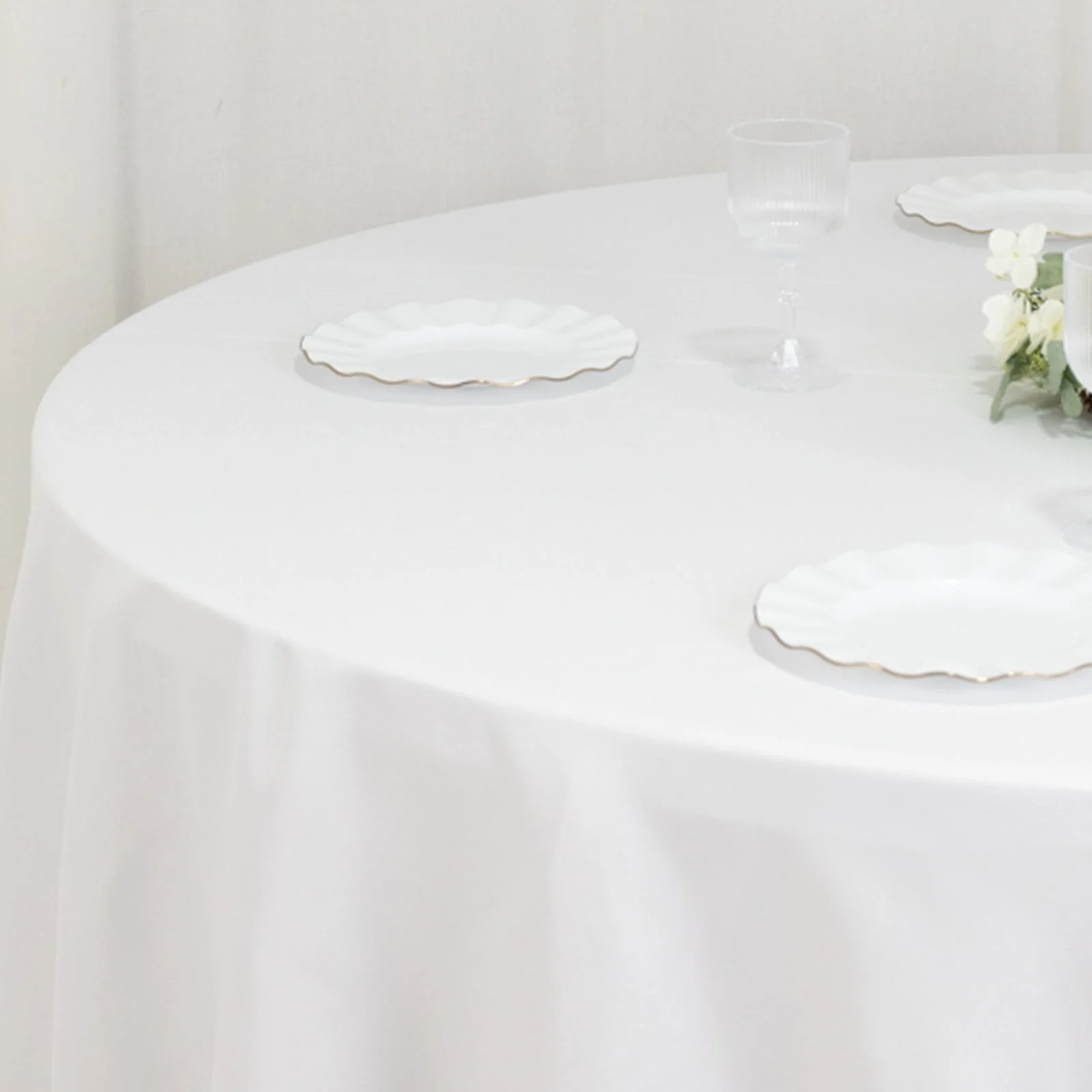 Fire Retardant Premium Polyester Round Tablecloth 120" White - Wrinkle-Resistant and Safety Certified Seamless Table Cover for Events & Gatherings - Image 7
