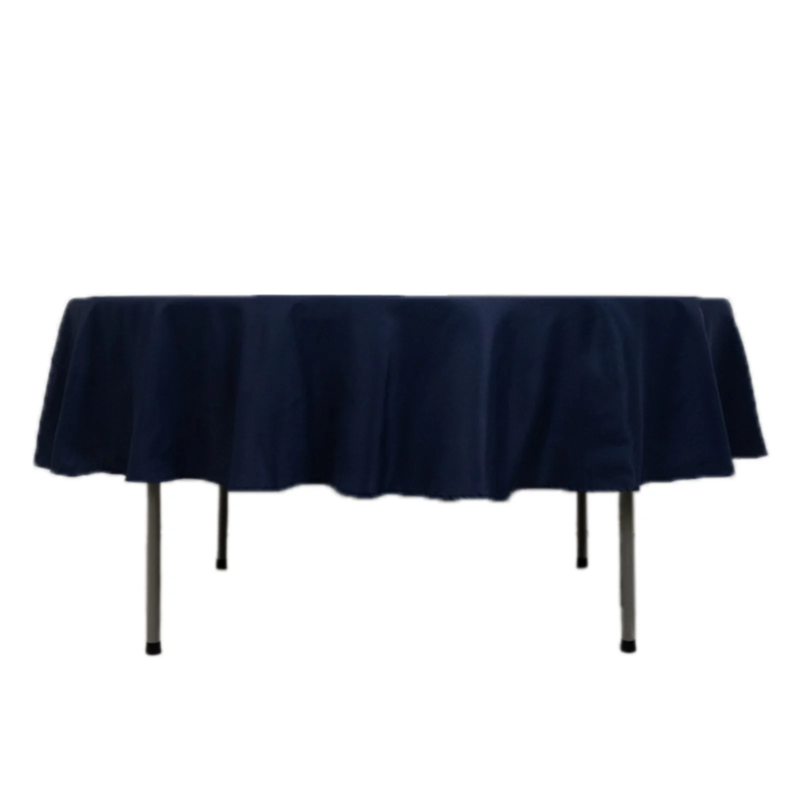 Fire Retardant Premium Polyester Round Tablecloth 90" Navy Blue - Safe & Durable Table Cover - Image 5