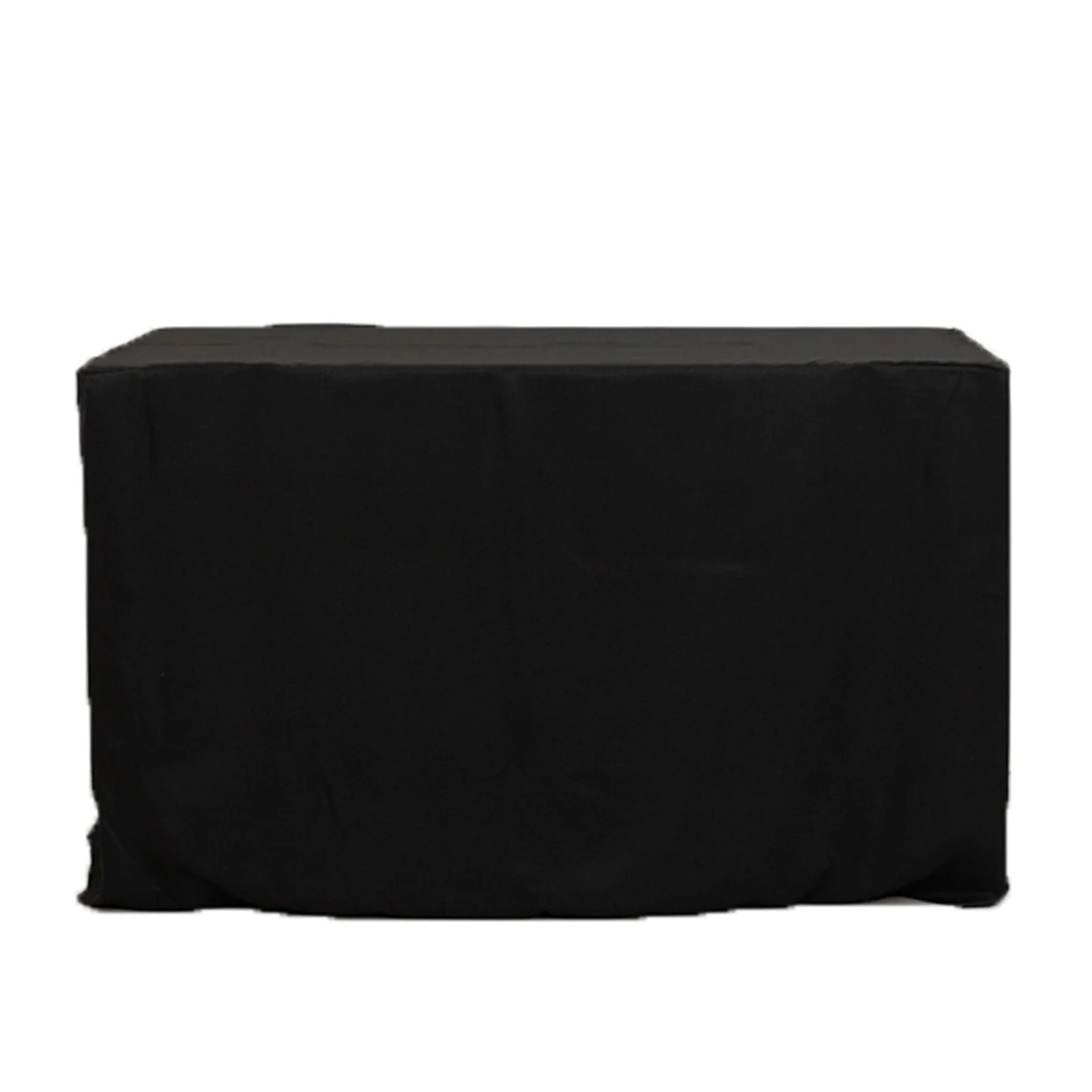 Fitted Polyester Rectangle Tablecloth 48"x24"x30" Black - Perfect Fit for Special Size Tables - Image 6