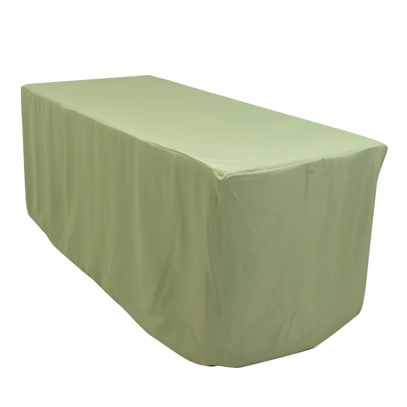 Fitted Polyester Rectangle Tablecloth 72"x30" Sage Green - Perfect for Standard Tables - Image 4