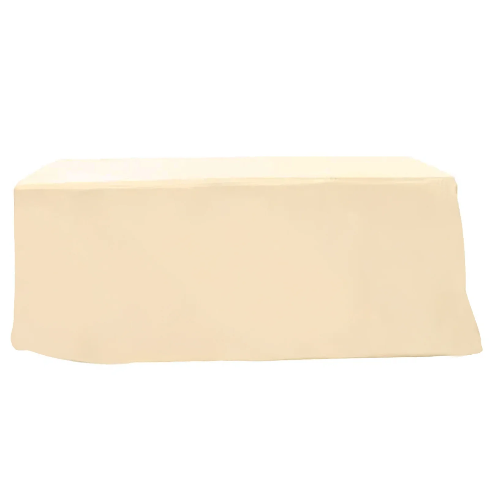 Fitted Polyester Rectangle Tablecloth 96"x30" Beige - Snug Fit for Large Tables - Image 6
