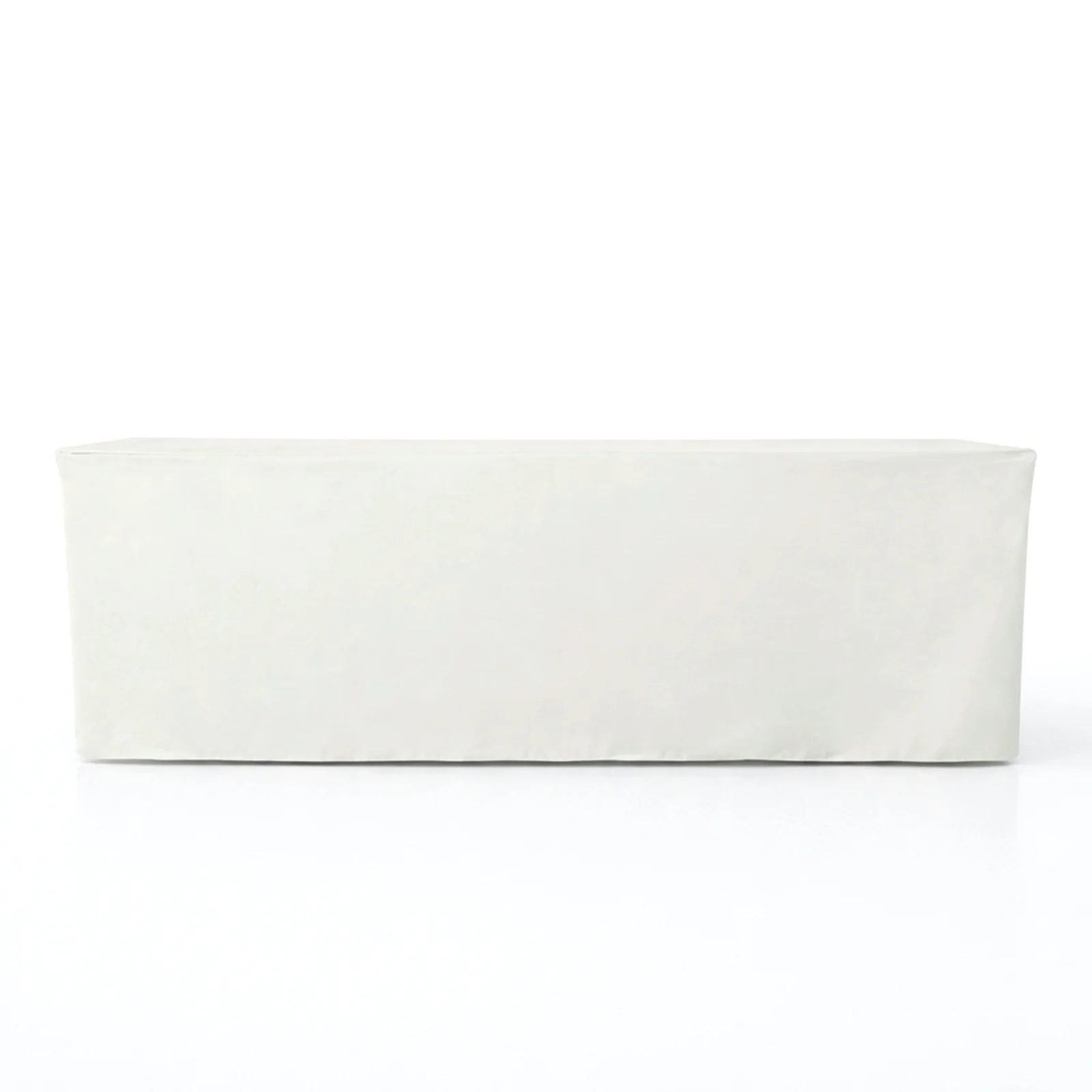 Fitted Polyester Rectangle Tablecloth 96"x30" White - Snug Fit and Easy to Maintain Table Cover for Banquets & Conferences - Image 7