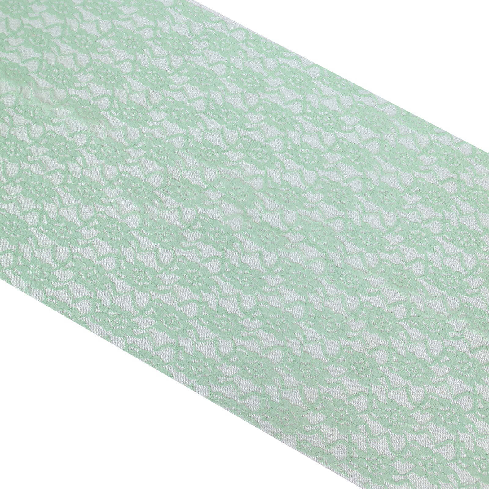 Floral Lace Table Runner 12"x108" Sage Green - Delicate and Ornate Table Decor - Image 11