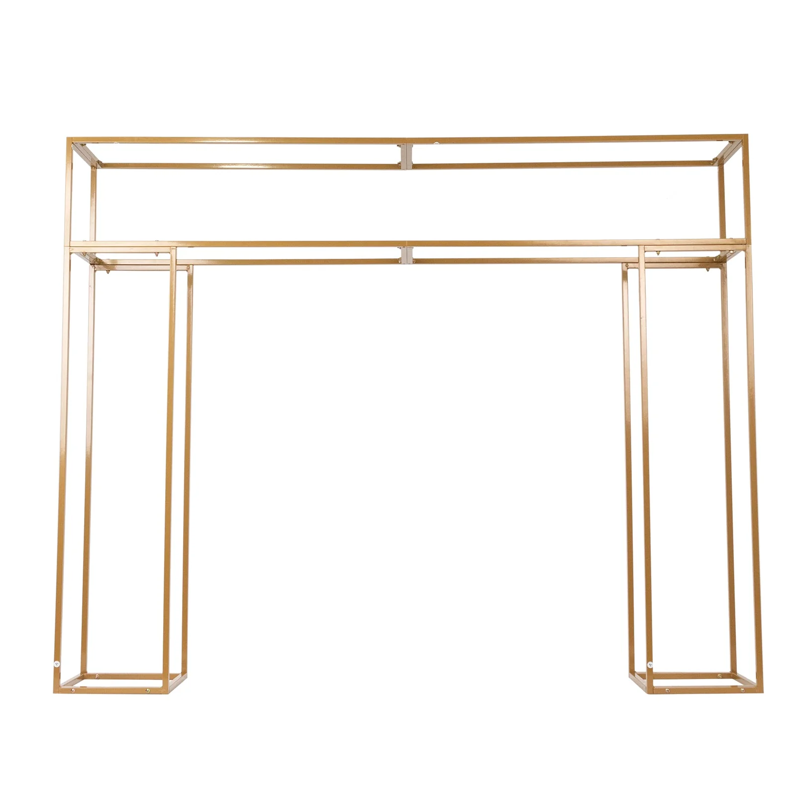 Freestanding Over the Table Rod in Gold, Rectangular Double Frame Table Top Stand for Floral Balloon Décor - 5ft - Image 6