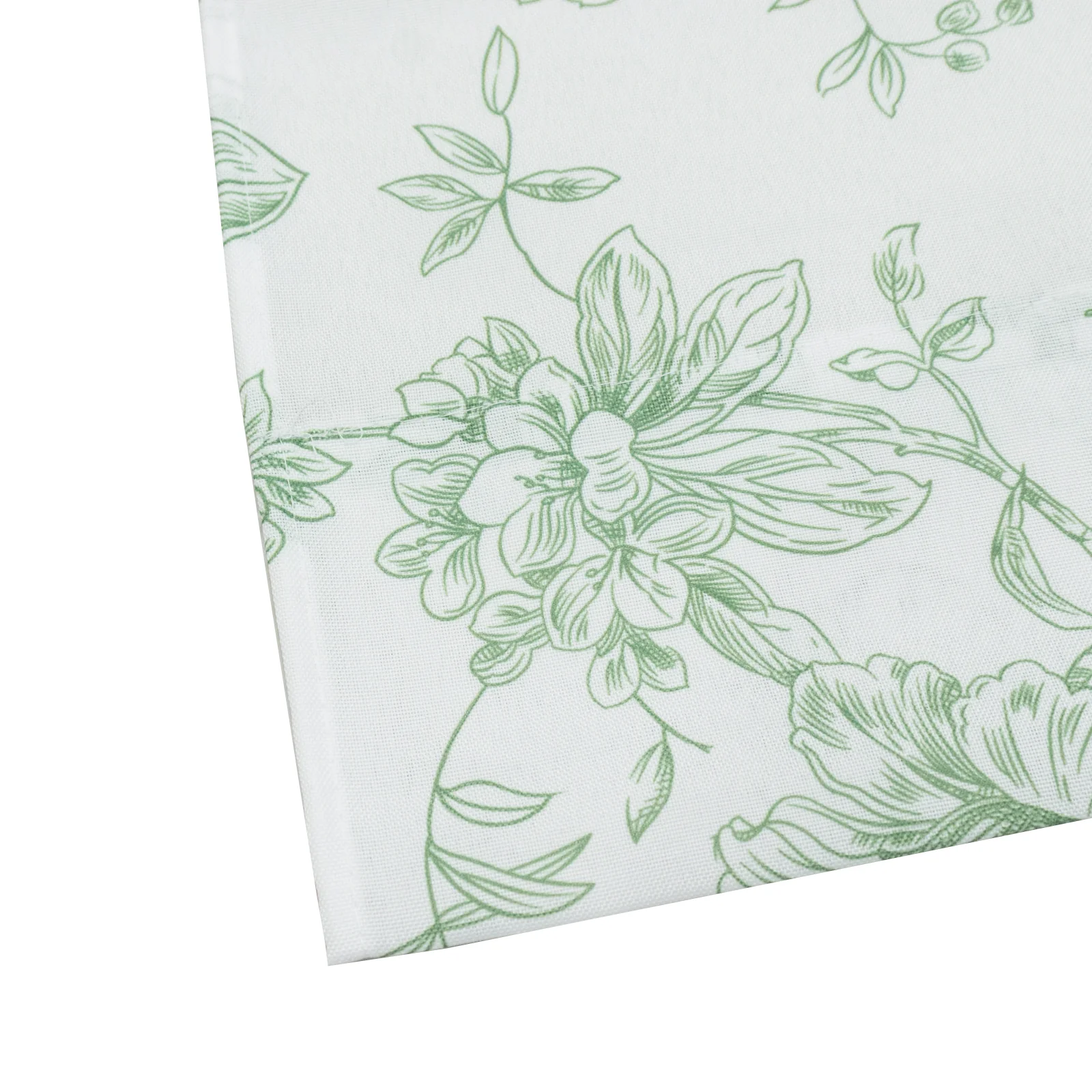 French Toile Backdrop Curtain – 5ft x 10ft Polyester Drape Panel, Dusty Sage Green Floral, Rod Pocket Design - Image 4