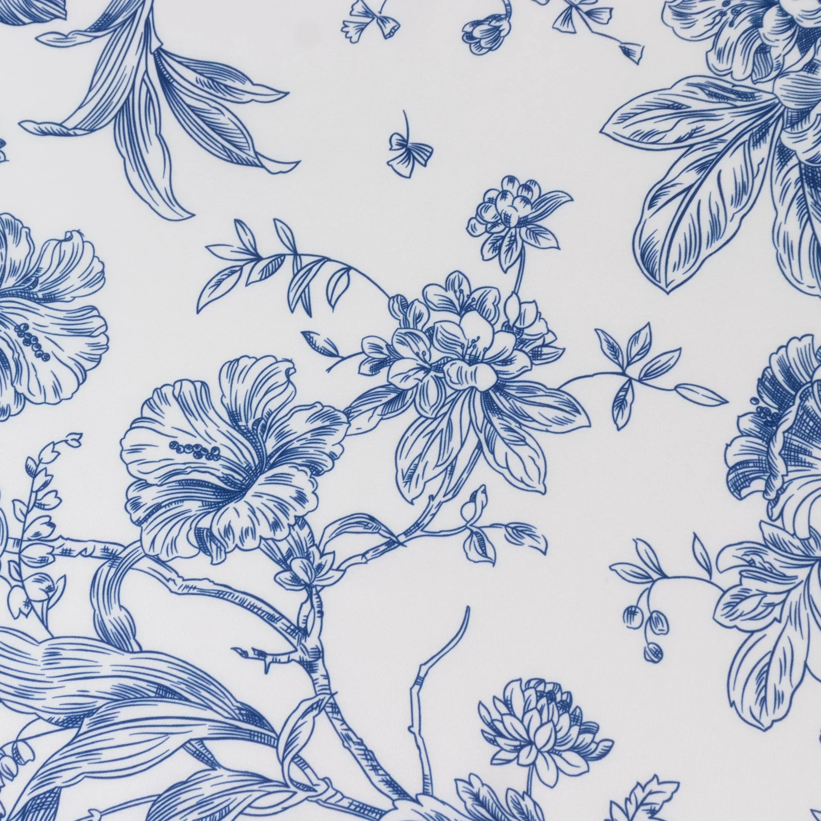 5-Pack French Toile Cloth Napkins – 17"x17" Blue and White Reusable Polyester Table Napkins in Floral Design for Events & Dining - Image 6