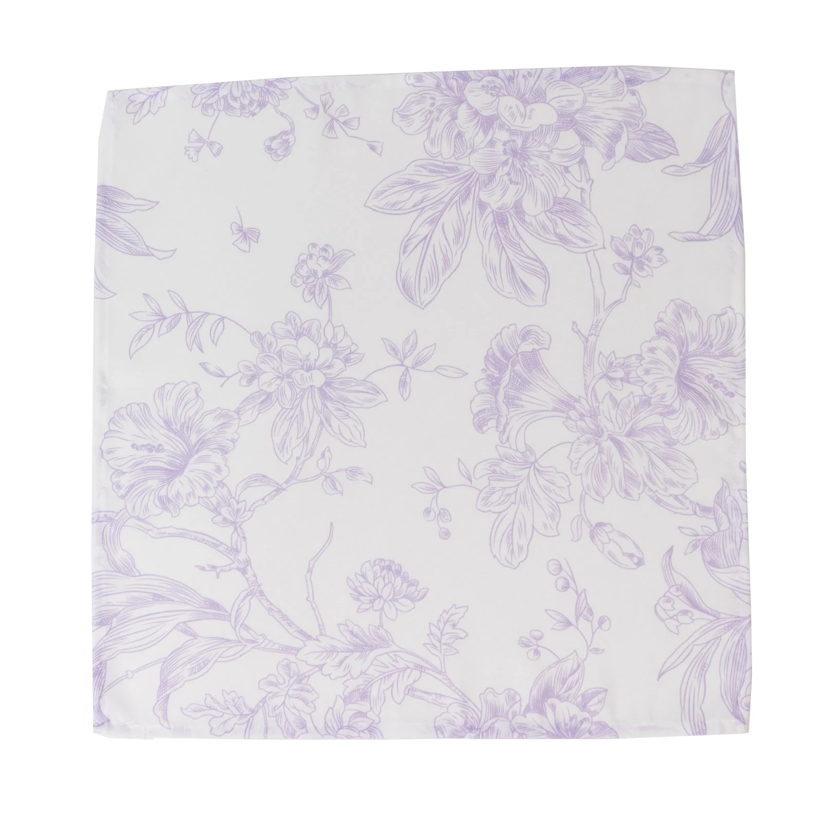 5-Pack French Toile Cloth Napkins – 17"x17" Lavender Lilac and White Reusable Polyester Table Napkins in Floral Design for Events & Dining - Image 7