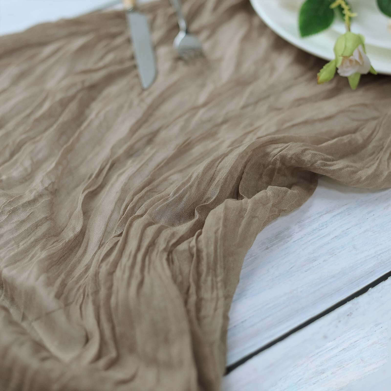 Gauze Cheesecloth Table Runner 10ft Natural - Rustic Boho Table Linen - Image 8