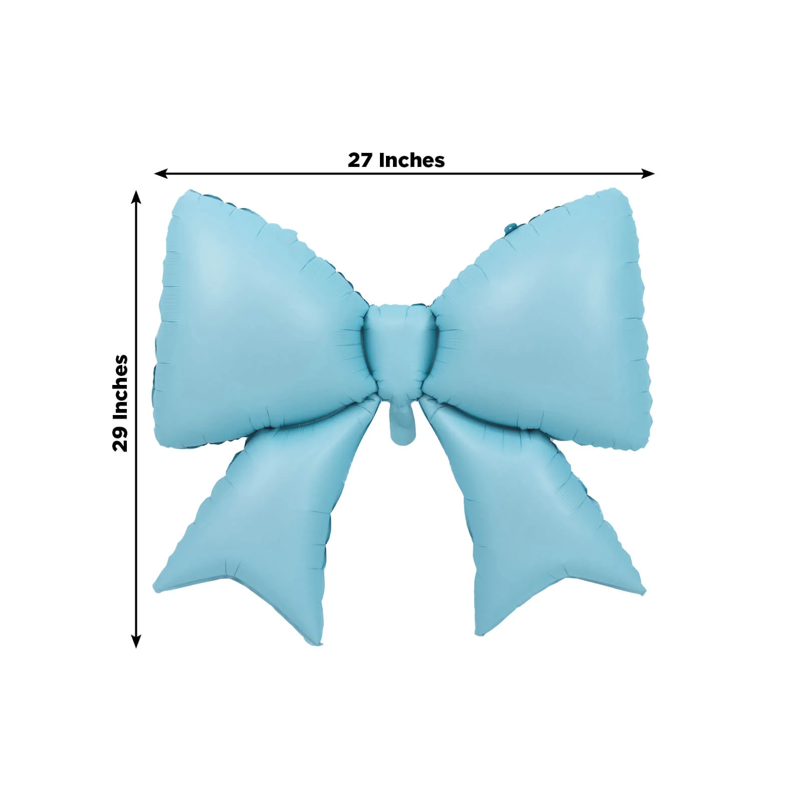 10 Pack Giant Foil Bow Balloons – Matte Light Blue Party Balloons for Backdrop, Photo Booth & Event Styling, 29″ x 27″ Inflated - Image 3