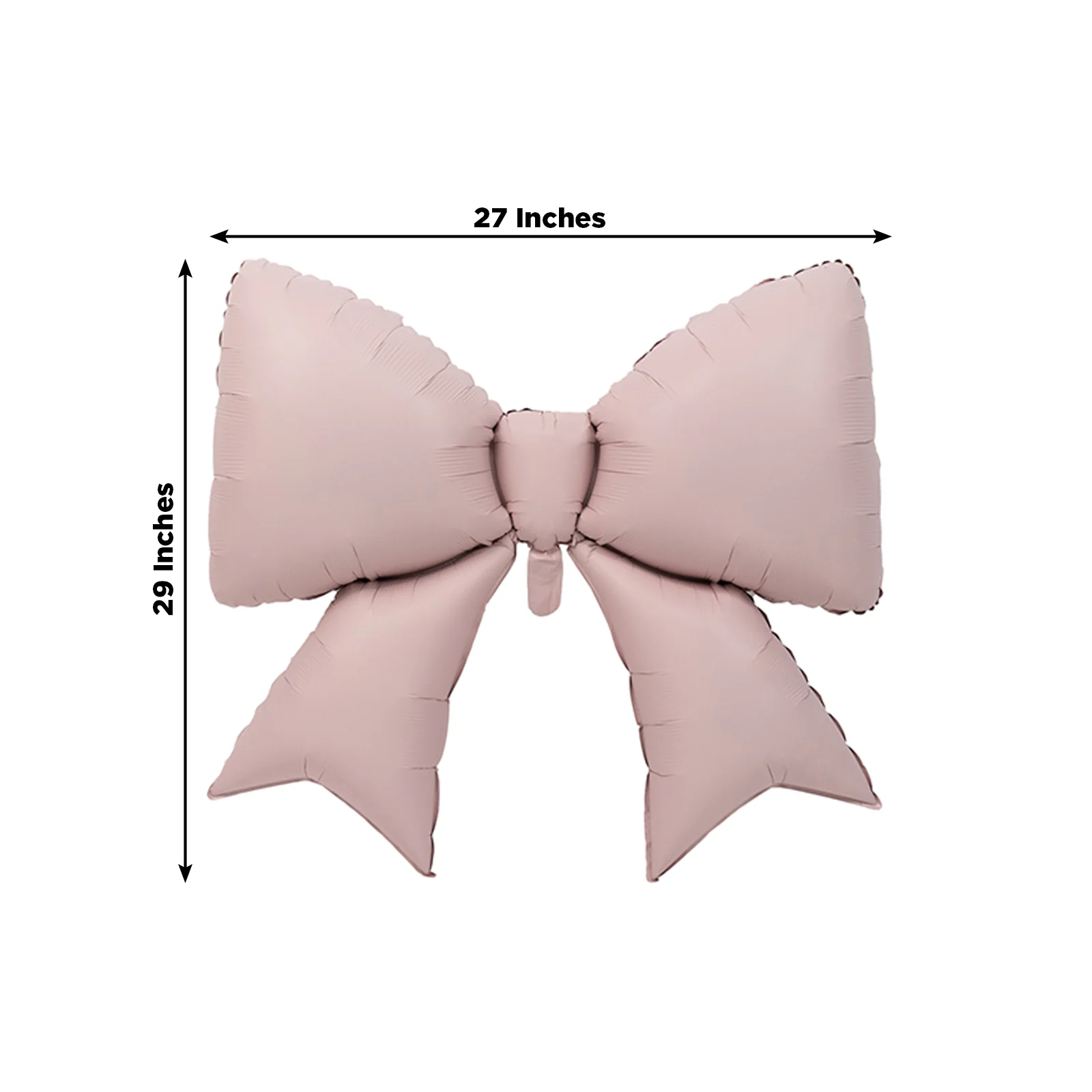 10 Pack Giant Foil Bow Balloons – Matte Blush Party Balloons for Backdrop, Photo Booth & Event Styling, 29″ x 27″ Inflated - Image 3