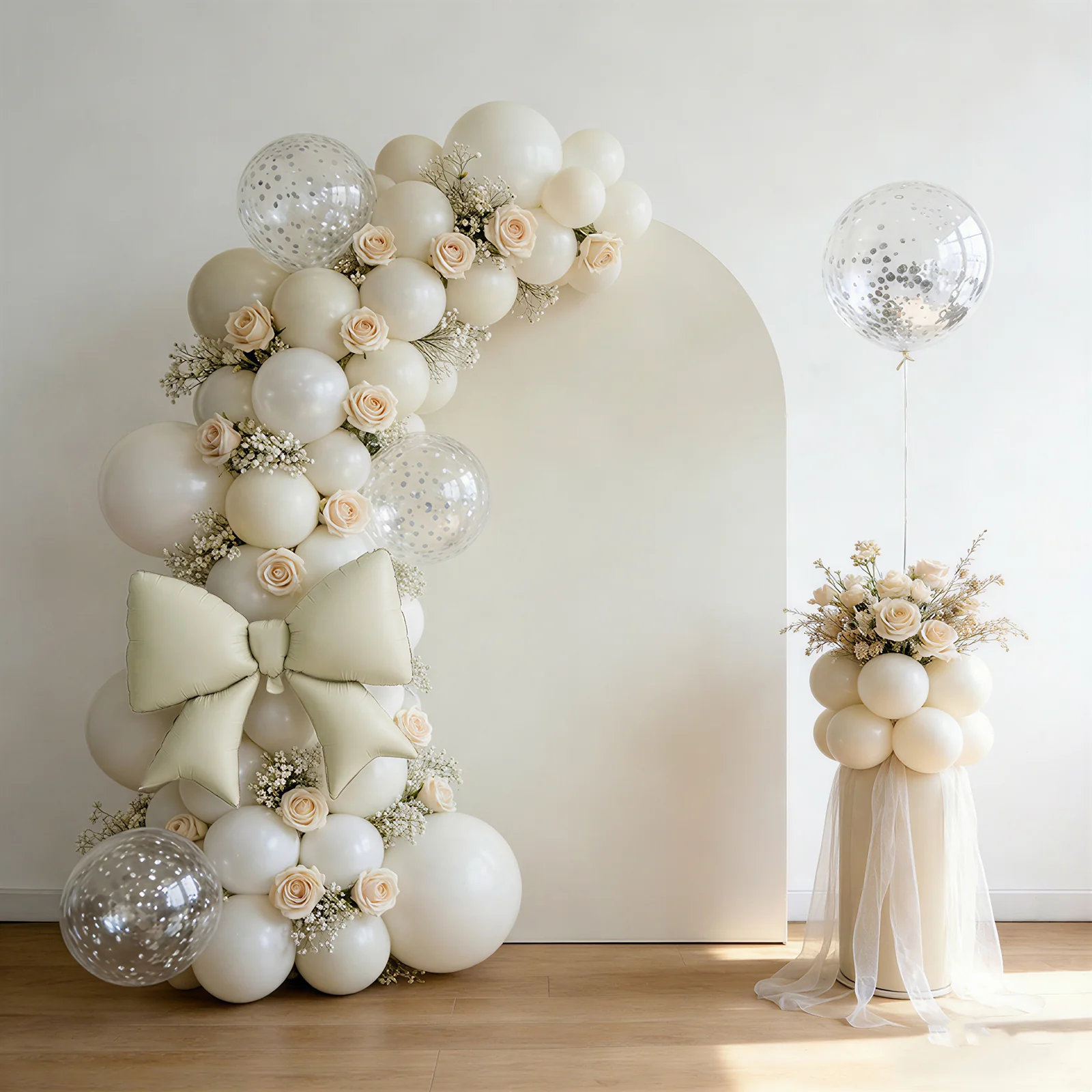 10 Pack Giant Foil Bow Balloons – Matte White Party Balloons for Backdrop, Photo Booth & Event Styling, 29″ x 27″ Inflated - Image 9