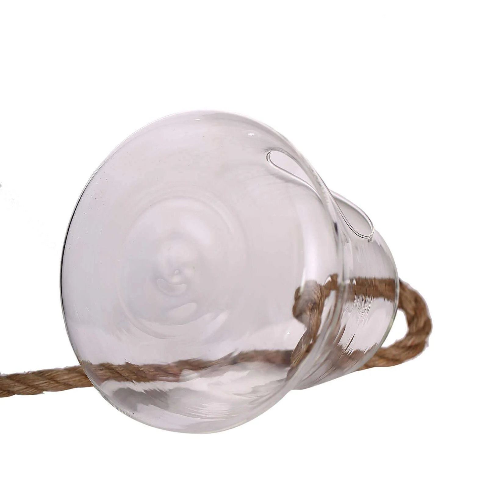 Glass Terrarium Hanging Bell Shaped Design 9" with Twine Rope - Free-Falling Planter for Air Plants & Decor - Image 13
