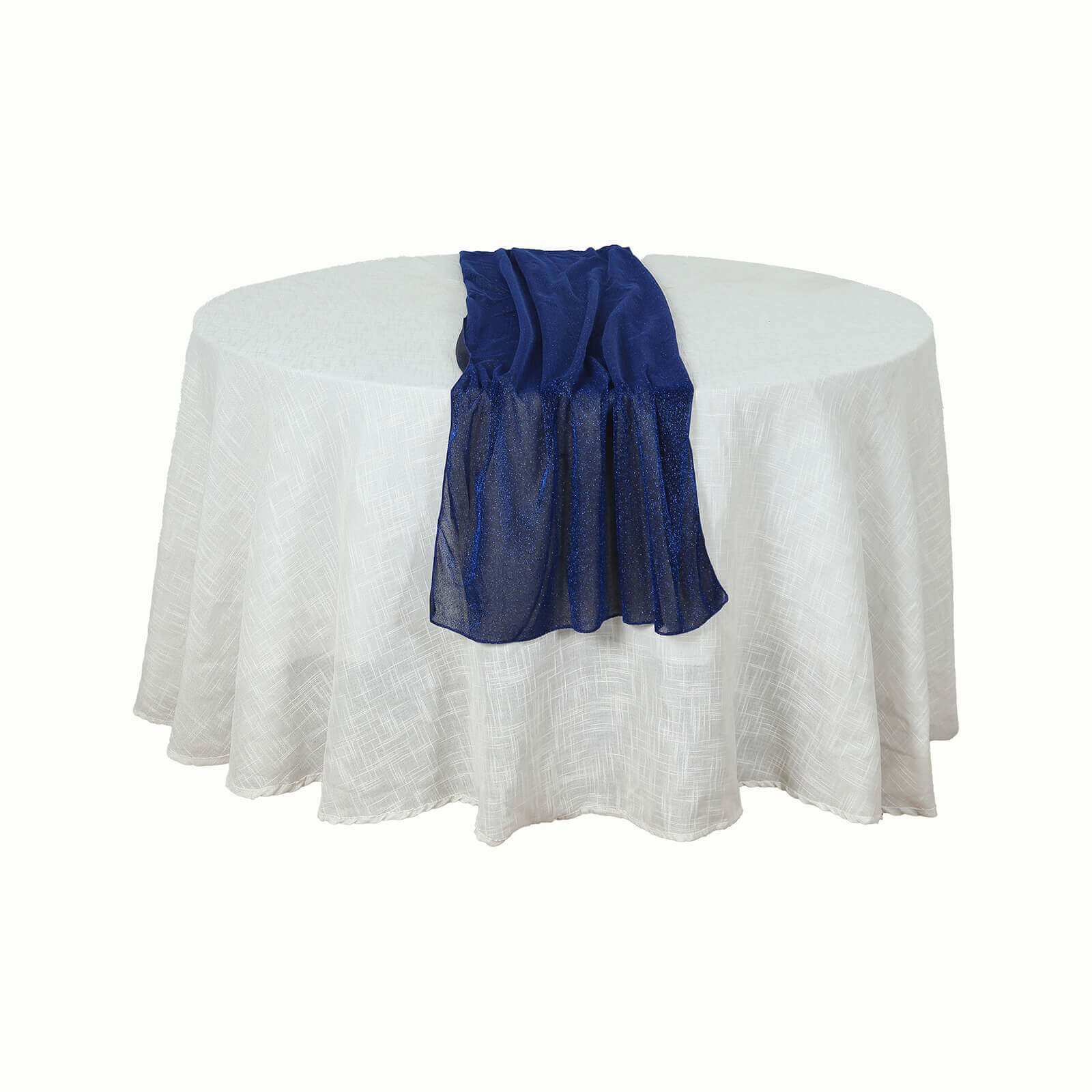 Glitter Gauze Table Runner 27"x120" Royal Blue - Sparkling Reusable Wrinkle-Free Sheer Table Linen - Image 8