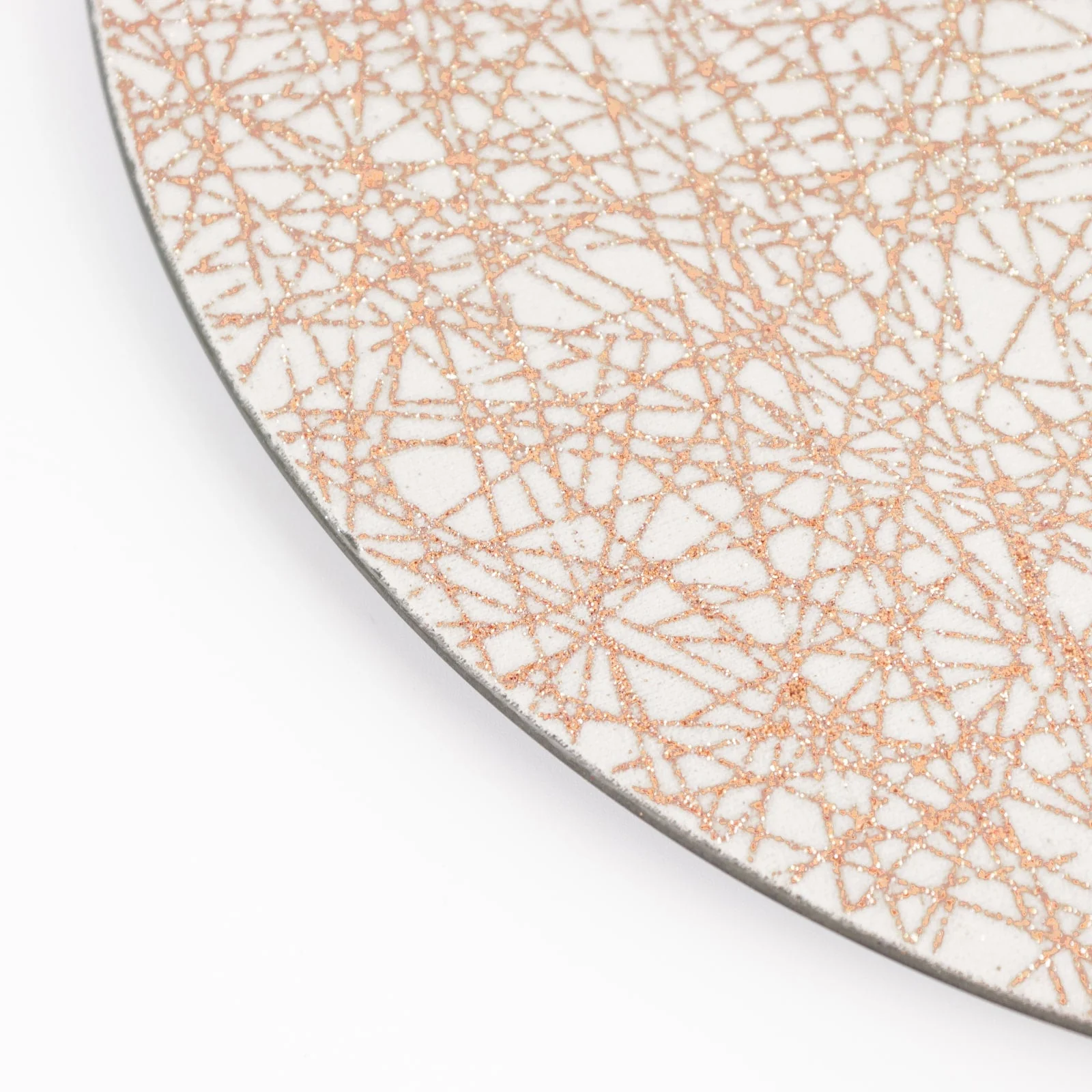 6-Pack Acrylic Charger Plates 13" Round Rose Gold with Glitter Abstract Lines Pattern - Decorative Dinner Party Charger Tableware - Image 9