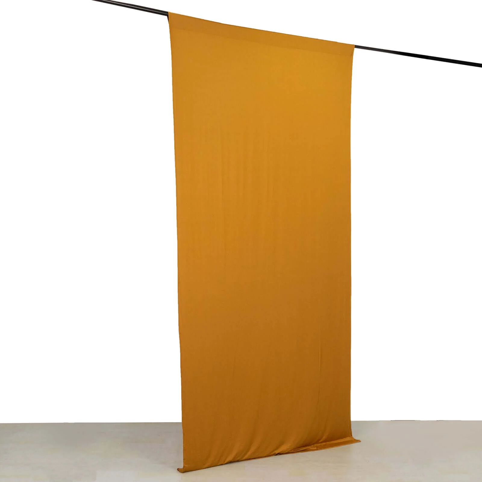 Gold 4-Way Stretch Spandex Backdrop Drape Curtain, Wrinkle Free Event Divider Panel with Rod Pockets - 5ftx10ft - Image 7