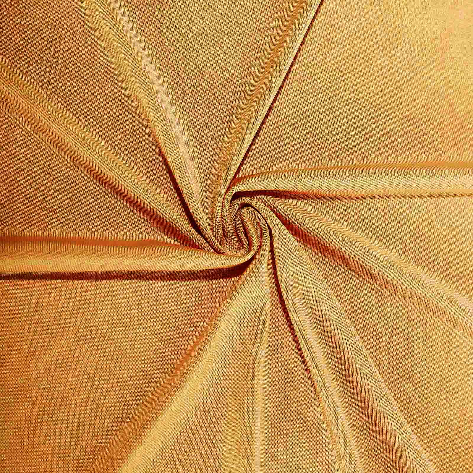 Gold 4-Way Stretch Spandex Backdrop Drape Curtain, Wrinkle Free Event Divider Panel with Rod Pockets - 5ftx10ft - Image 8