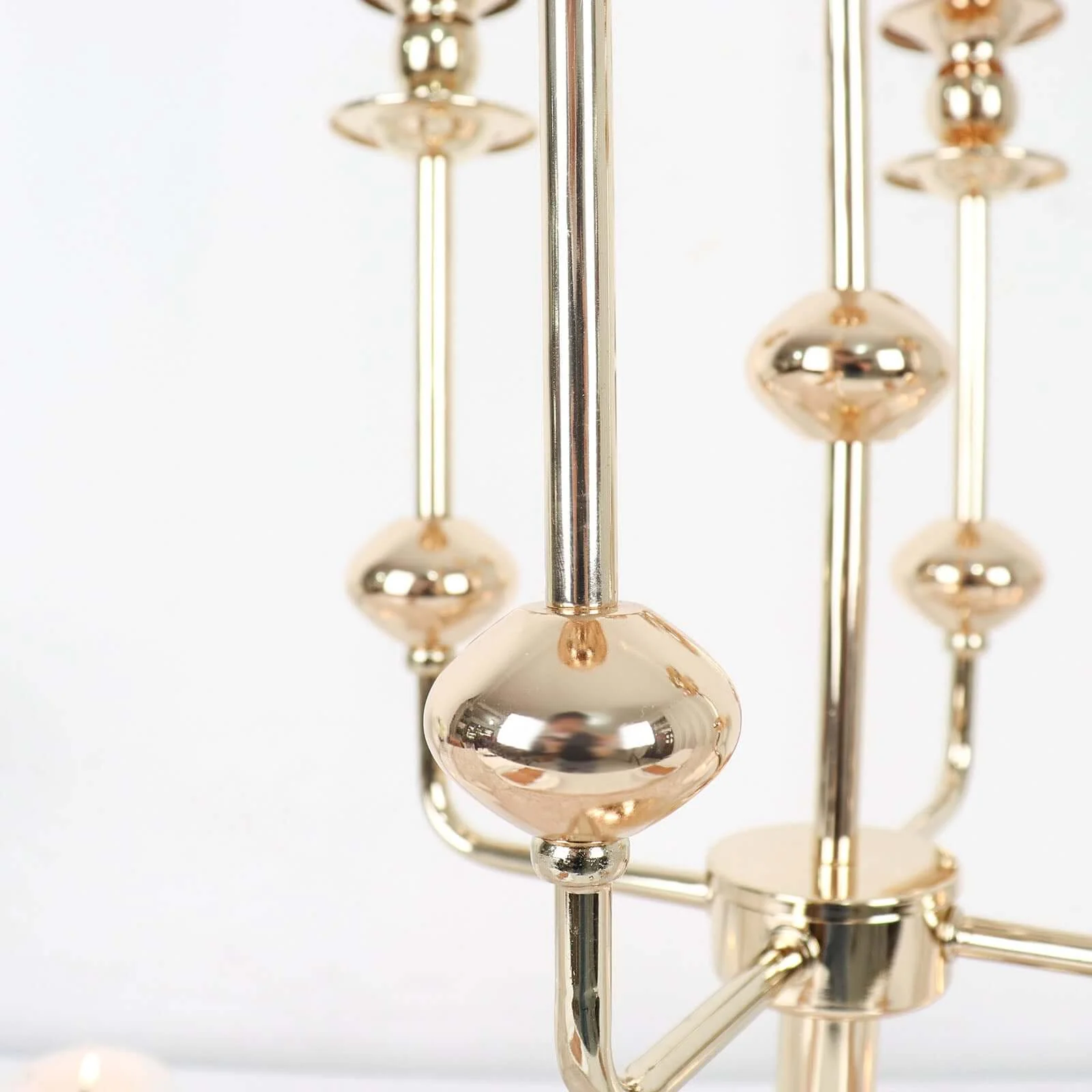 Gold Metal 5-Arm Candle Holder Table Centerpiece 20" Candelabra - Taper Candlestick Stand - Image 6