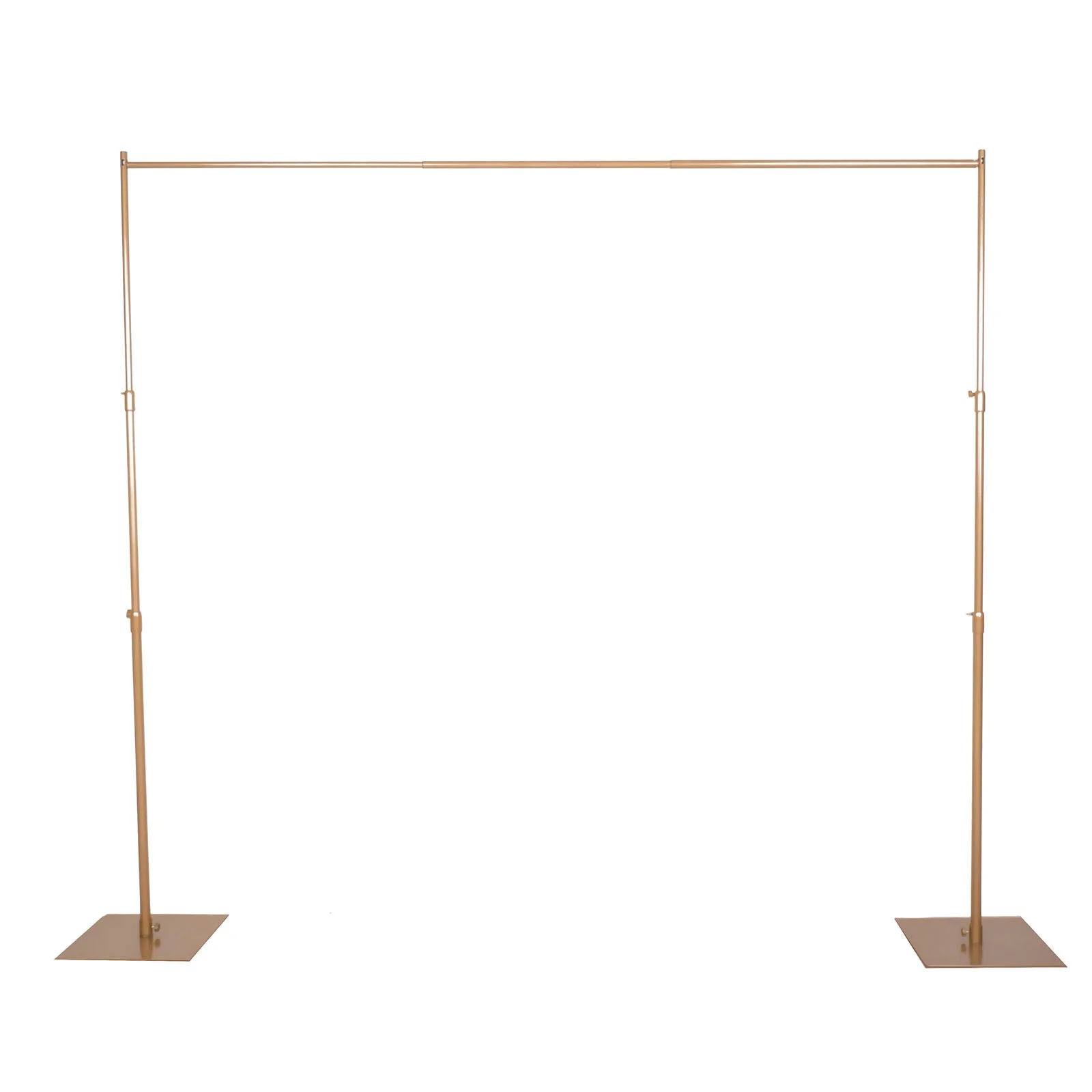Gold Metal DIY Adjustable Heavy Duty Pipe and Drape Stand Set, Backdrop Kit With Steel Base 10ft - Image 6