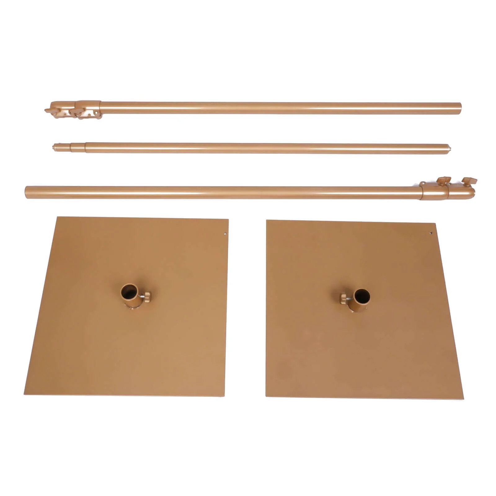 Gold Metal DIY Adjustable Heavy Duty Pipe and Drape Stand Set, Backdrop Kit With Steel Base 10ft - Image 7