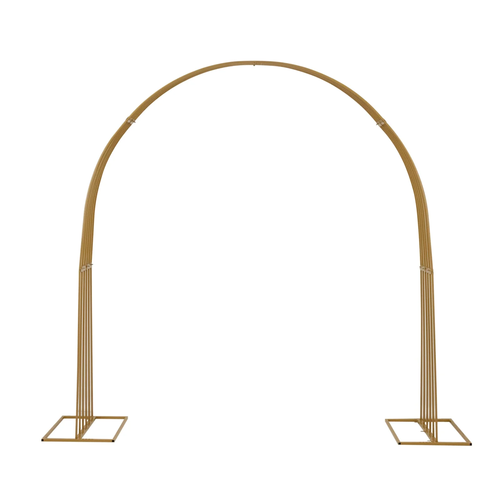 Gold Metal Dome Wedding Arch, Heavy-Duty Backdrop Stand 3D Floral Balloon Frame - 8ft - Image 6