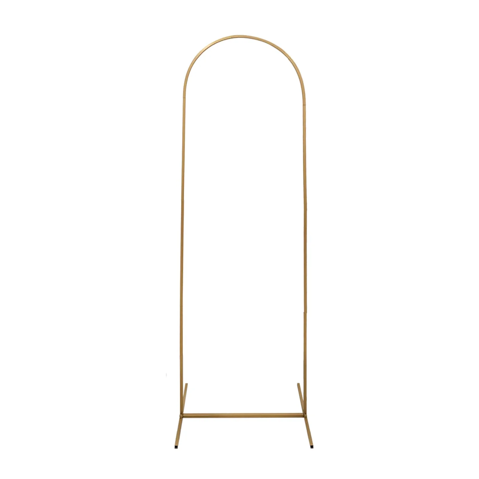 Gold Metal Round Top Chiara Wedding Arch Backdrop Stand, Rectangular Floral Balloon Frame Ceremony Arbor - 6ft - Image 7