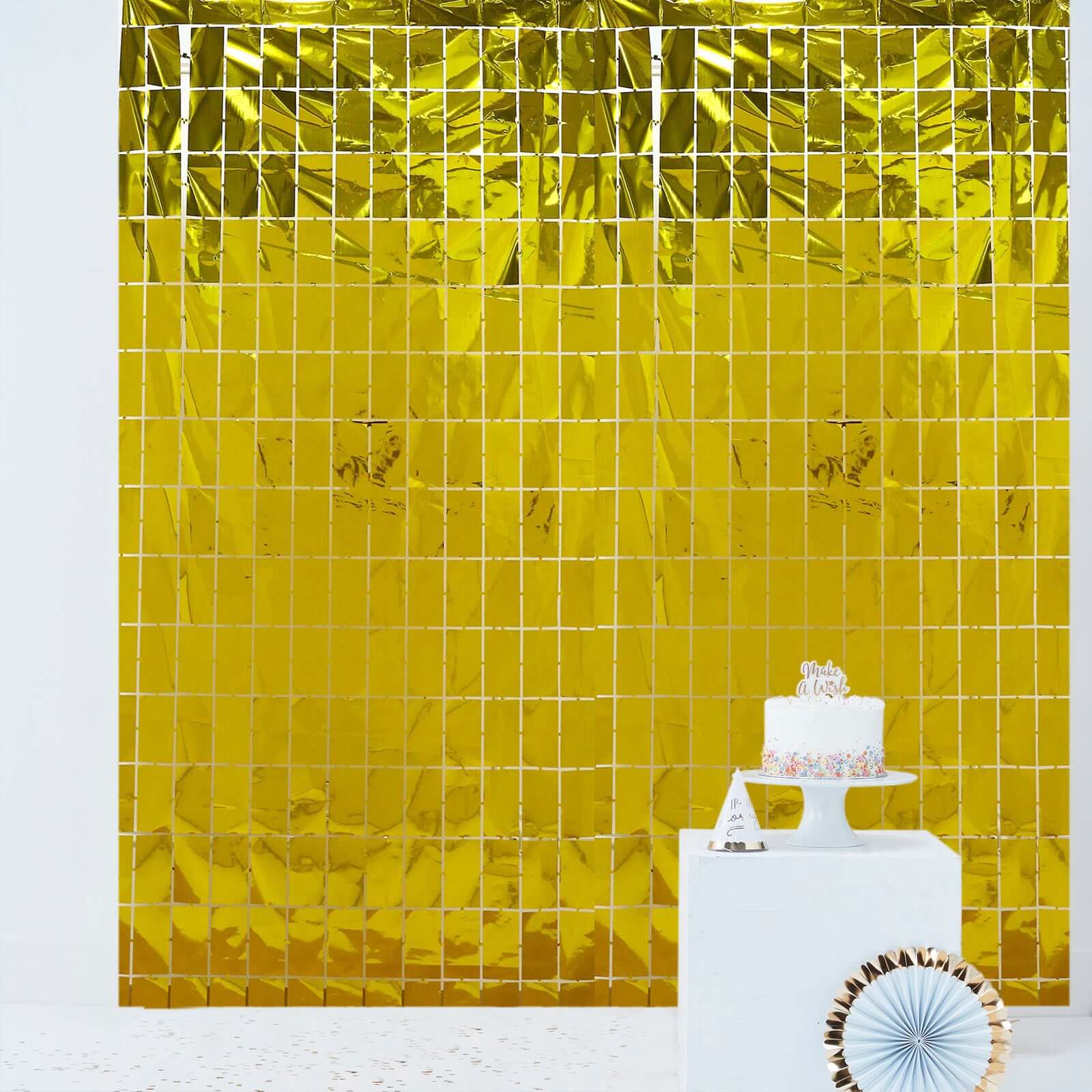 Shiny Gold Metallic Foil Rectangle Curtain Party Backdrop Door Window Curtain 3ftx6.5ft - Image 8