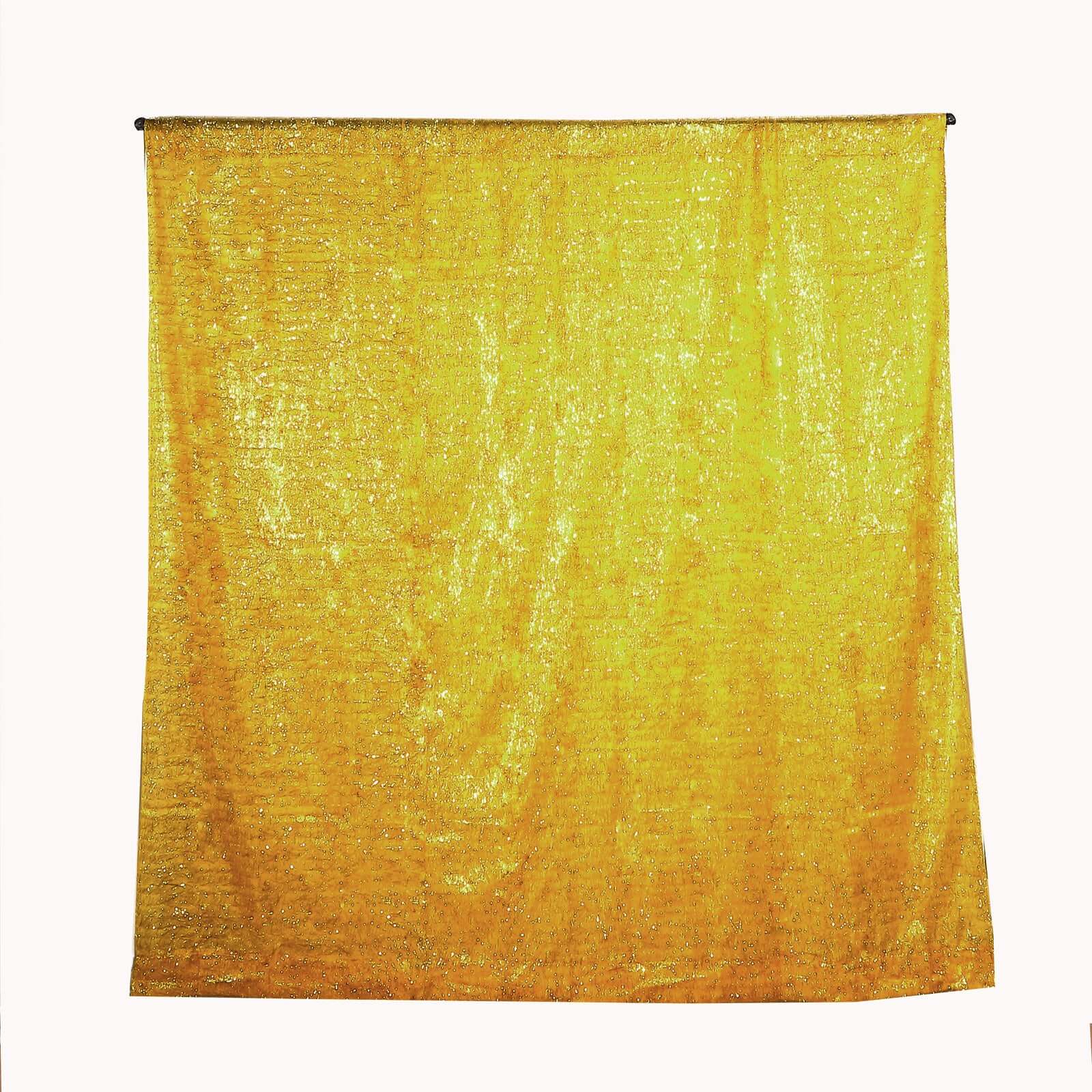 Gold Metallic Fringe Shag Photo Backdrop Drape Curtain, Shimmery Tinsel Polyester Event Divider Panel 8ft - Image 7