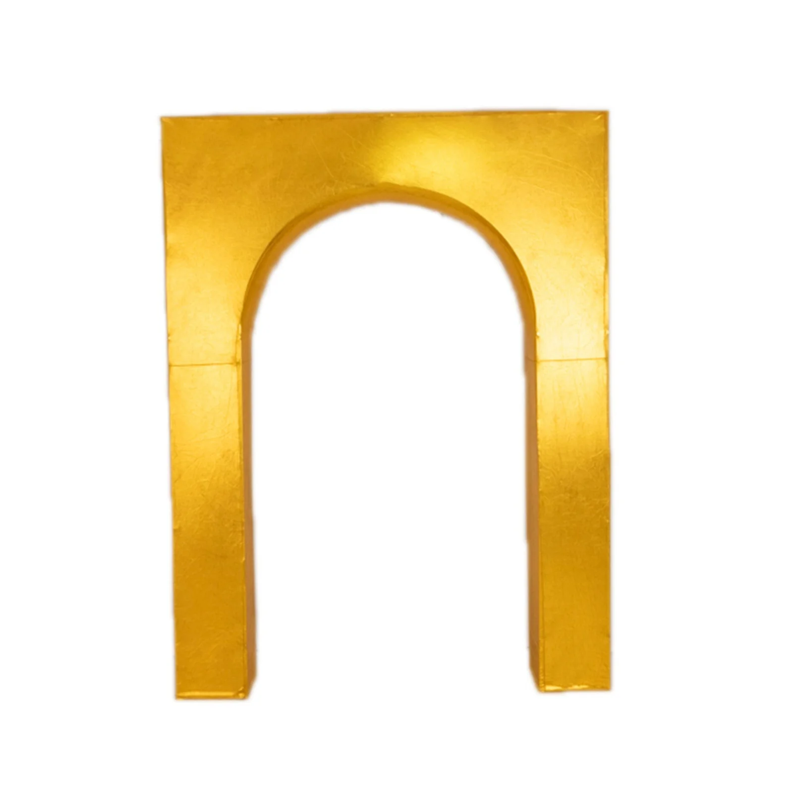 Gold Metallic Spandex Wedding Arch Cover for Arc de Triomphe Stand, Stretch Fitted Floral Balloon Frame Backdrop Stand Cover - 8ft - Image 7